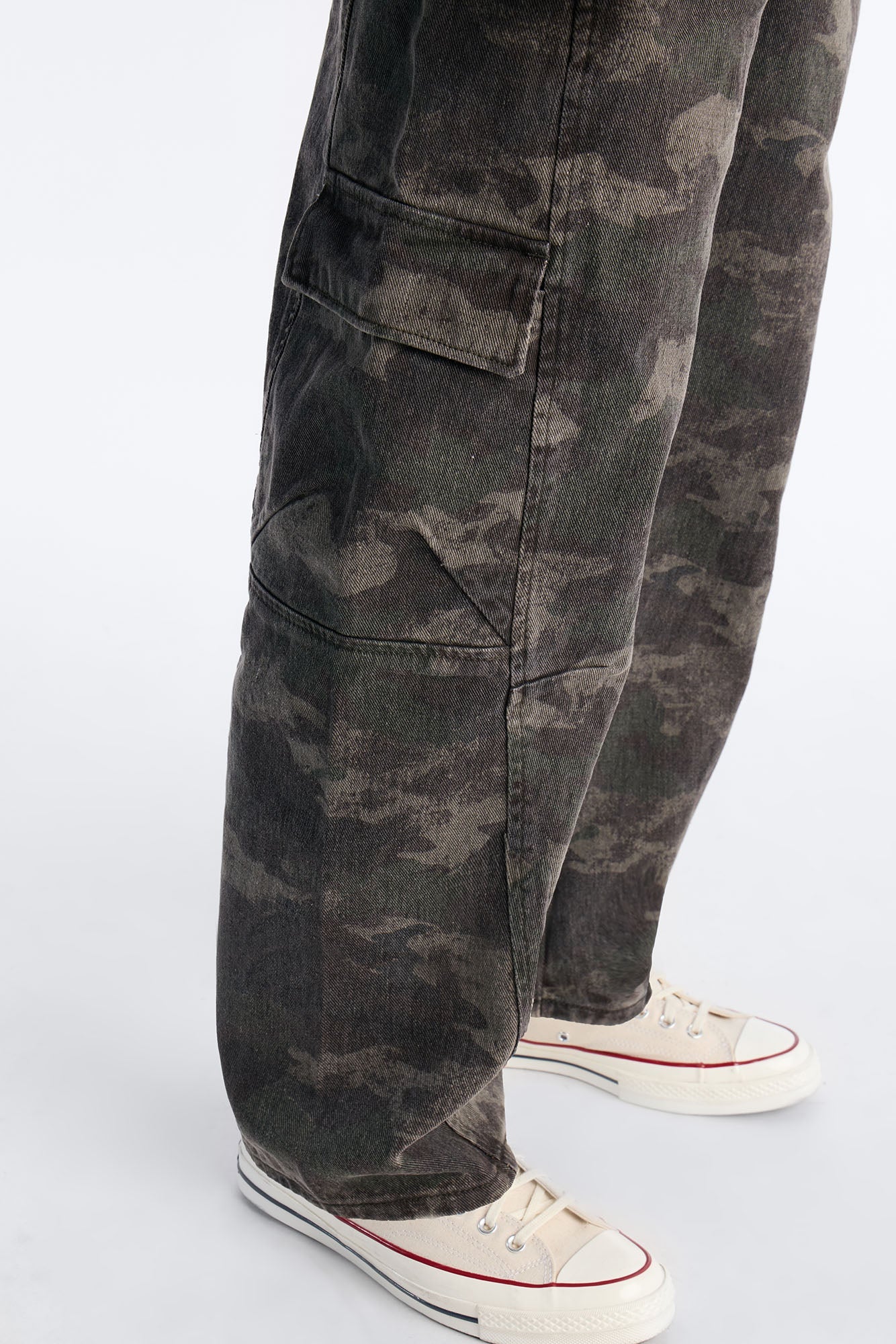 Combat Seams Barrel Jeans - Camouflage Fashion Nova