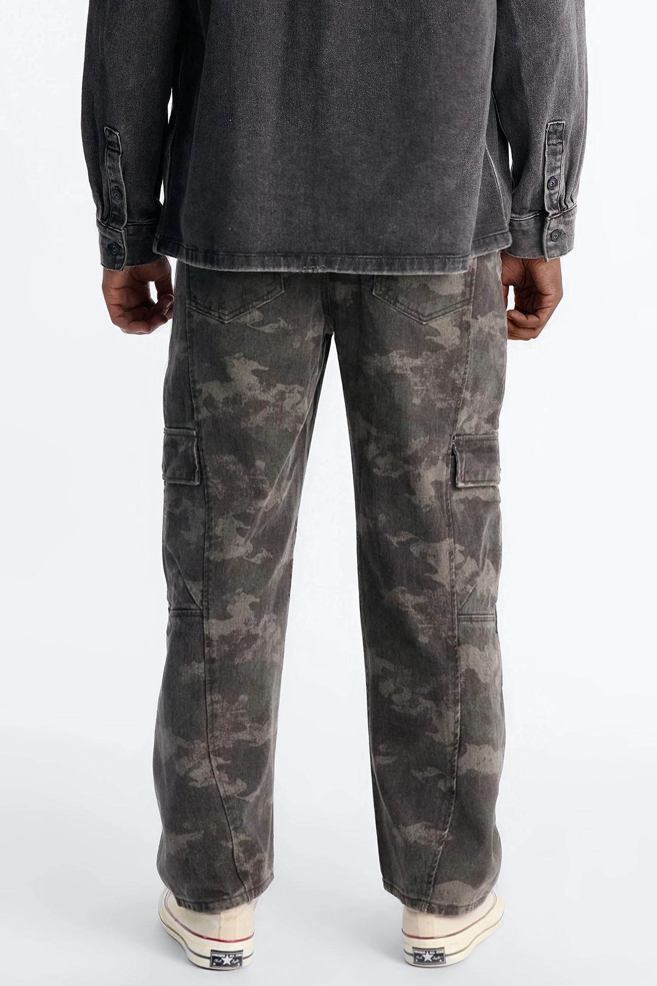 Combat Seams Barrel Jeans - Camouflage Fashion Nova