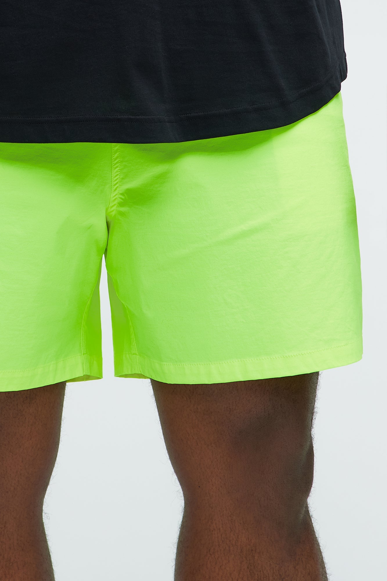 Montez Stretch Swim Trunk 7″ - Neon Yellow Fashion Nova