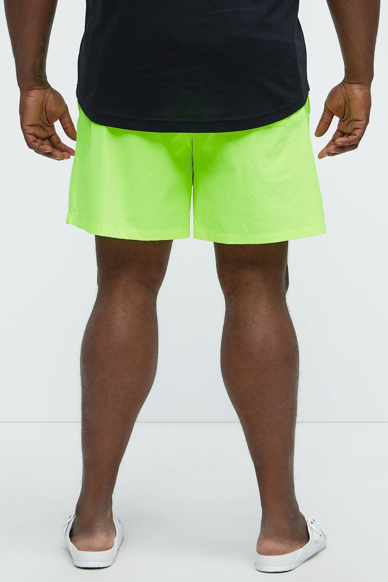 Montez Stretch Swim Trunk 7″ - Neon Yellow Fashion Nova