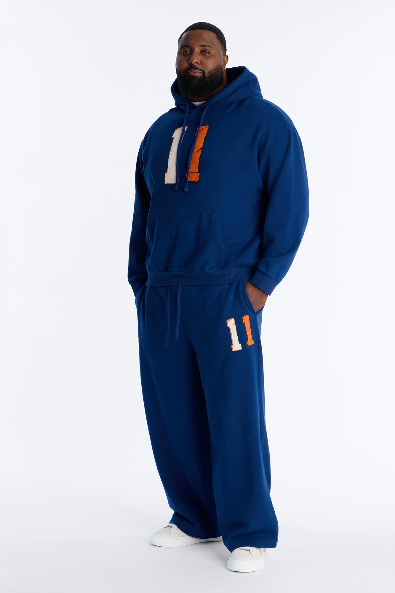 Broadway Patch Sweatpants - Navy Fashion Nova