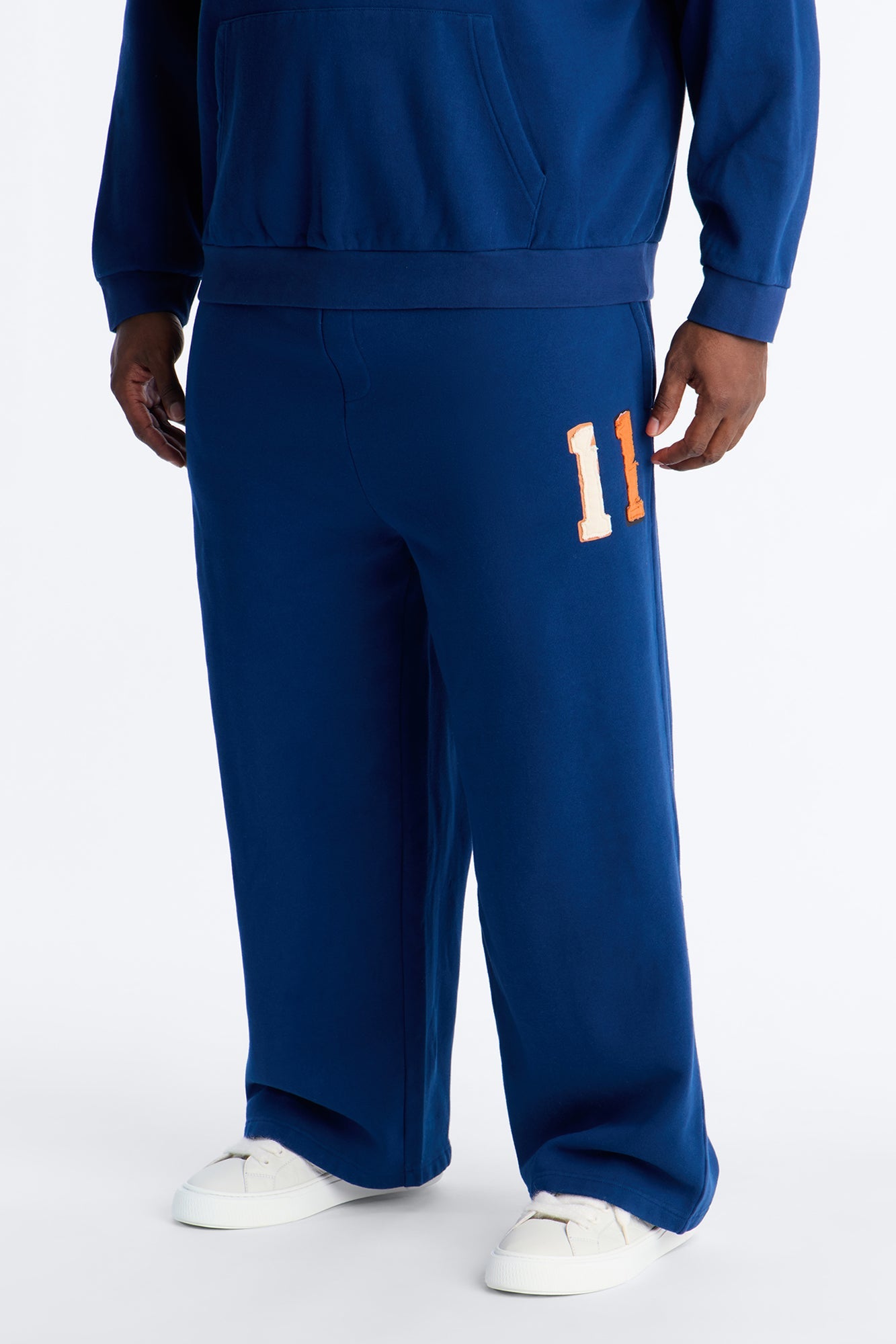 Broadway Patch Sweatpants - Navy Fashion Nova