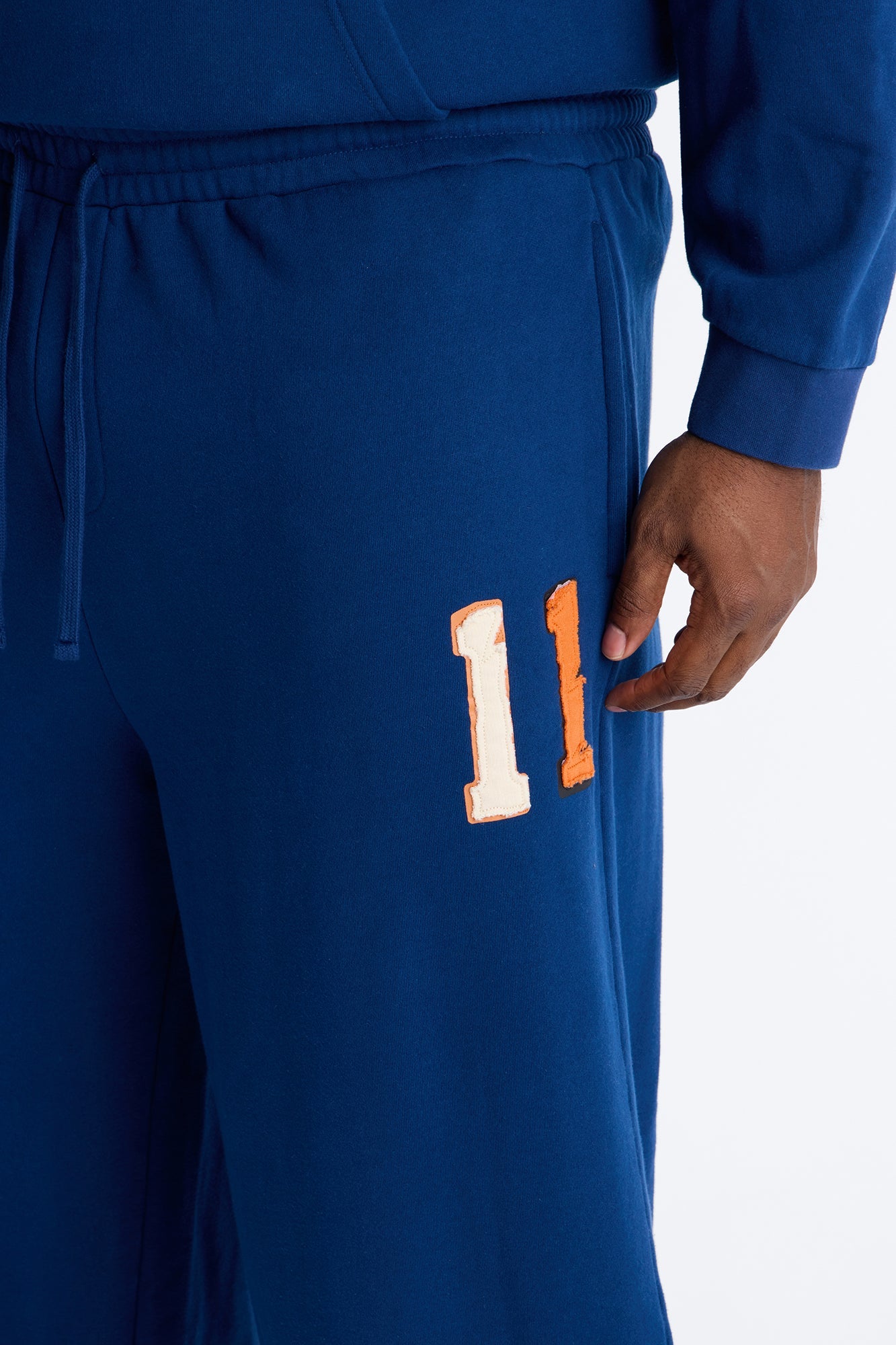Broadway Patch Sweatpants - Navy Fashion Nova