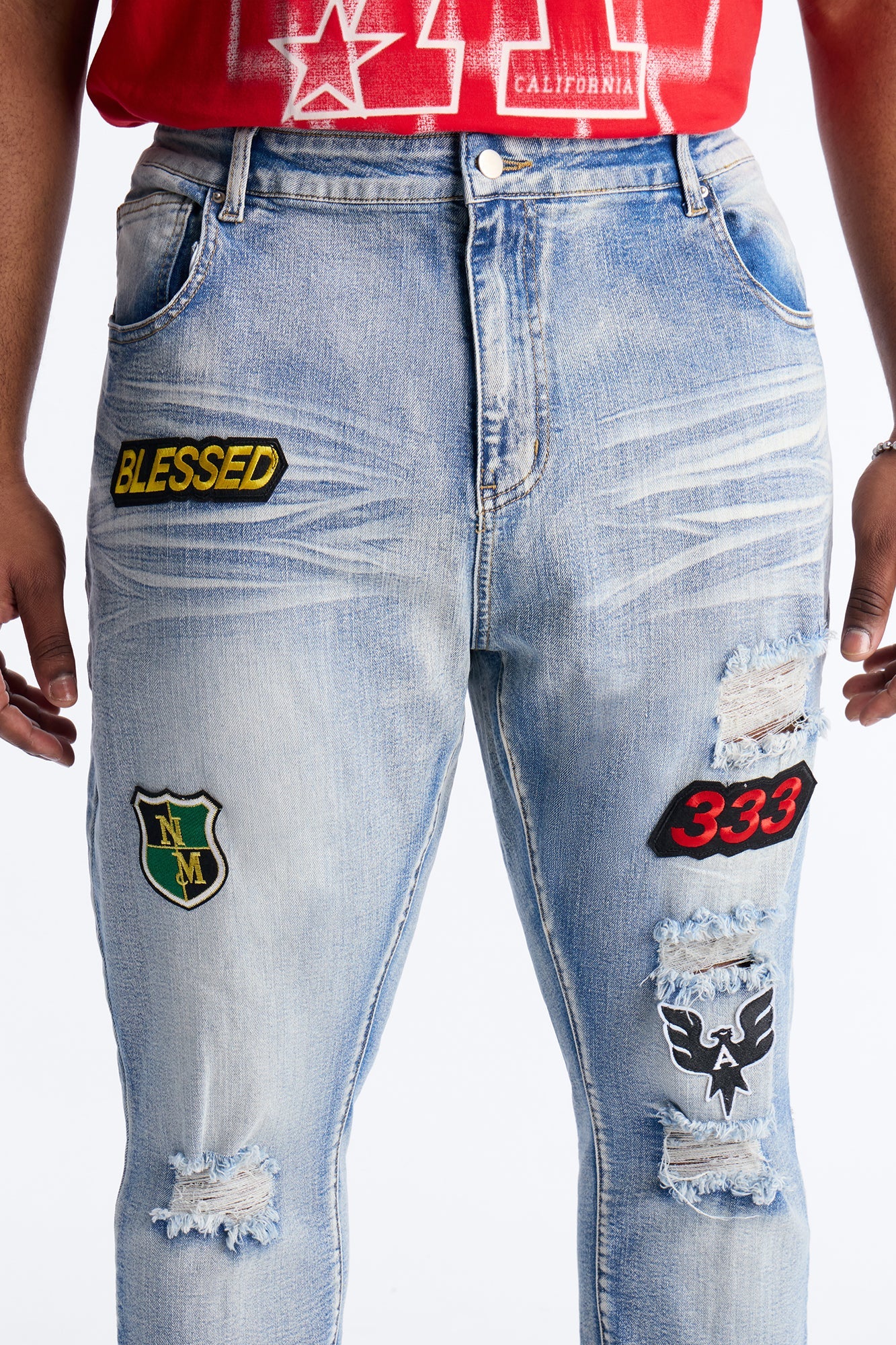 Stacked Skinny Urban Mend Jeans - Light Wash Fashion Nova