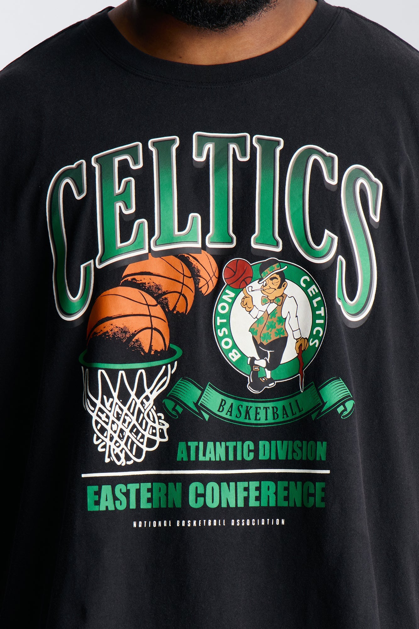 Celtics For The City Short Sleeve Tee - Black Wash Fashion Nova