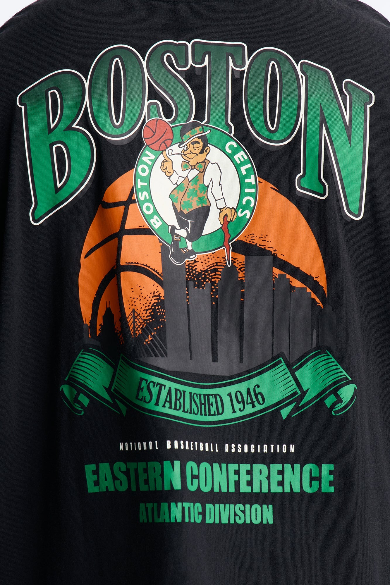 Celtics For The City Short Sleeve Tee - Black Wash Fashion Nova