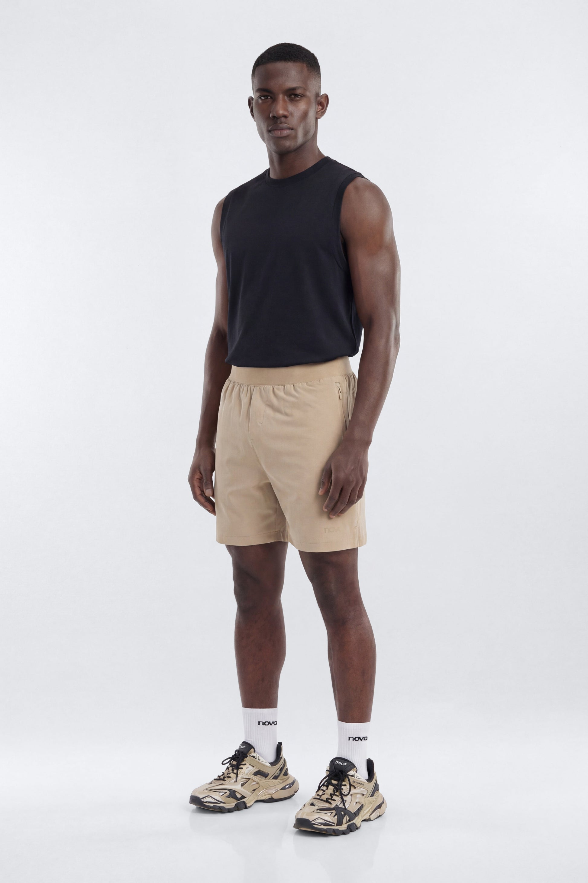 ActiveNylon™ 7″ Pocket Shorts - Taupe Fashion Nova