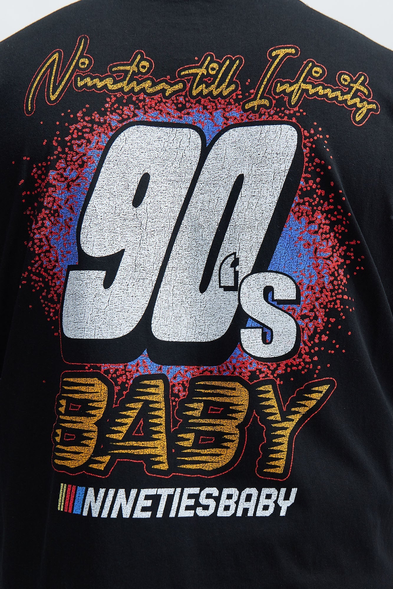 90's Till Infinity Oversized Short Sleeve Tee - Black Fashion Nova