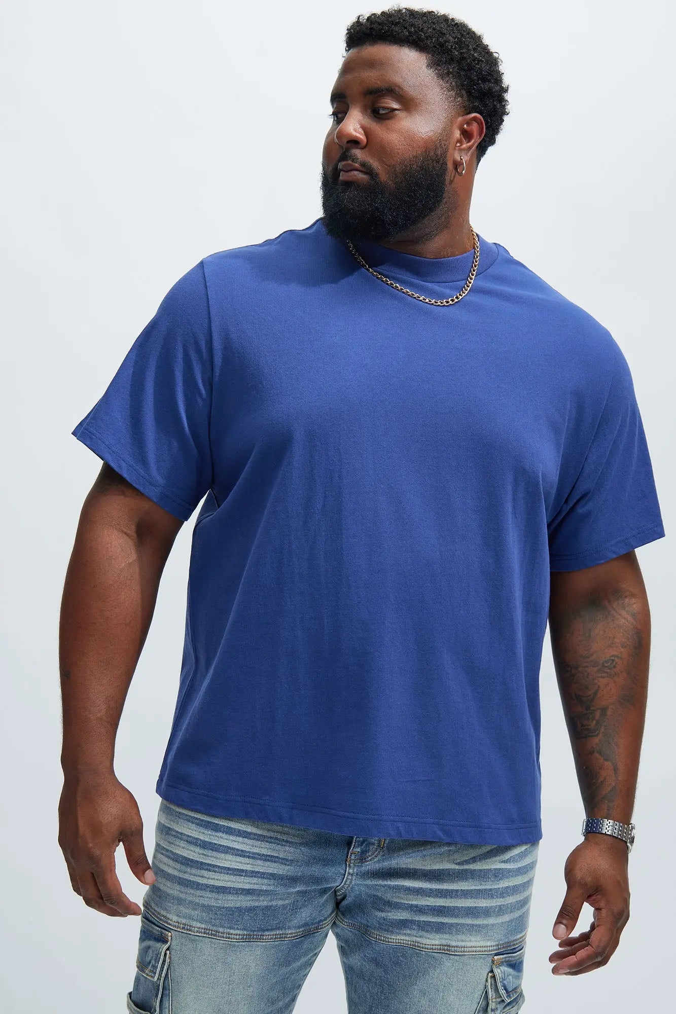 Oversized Heavyweight Tee 240GSM - Navy Fashion Nova