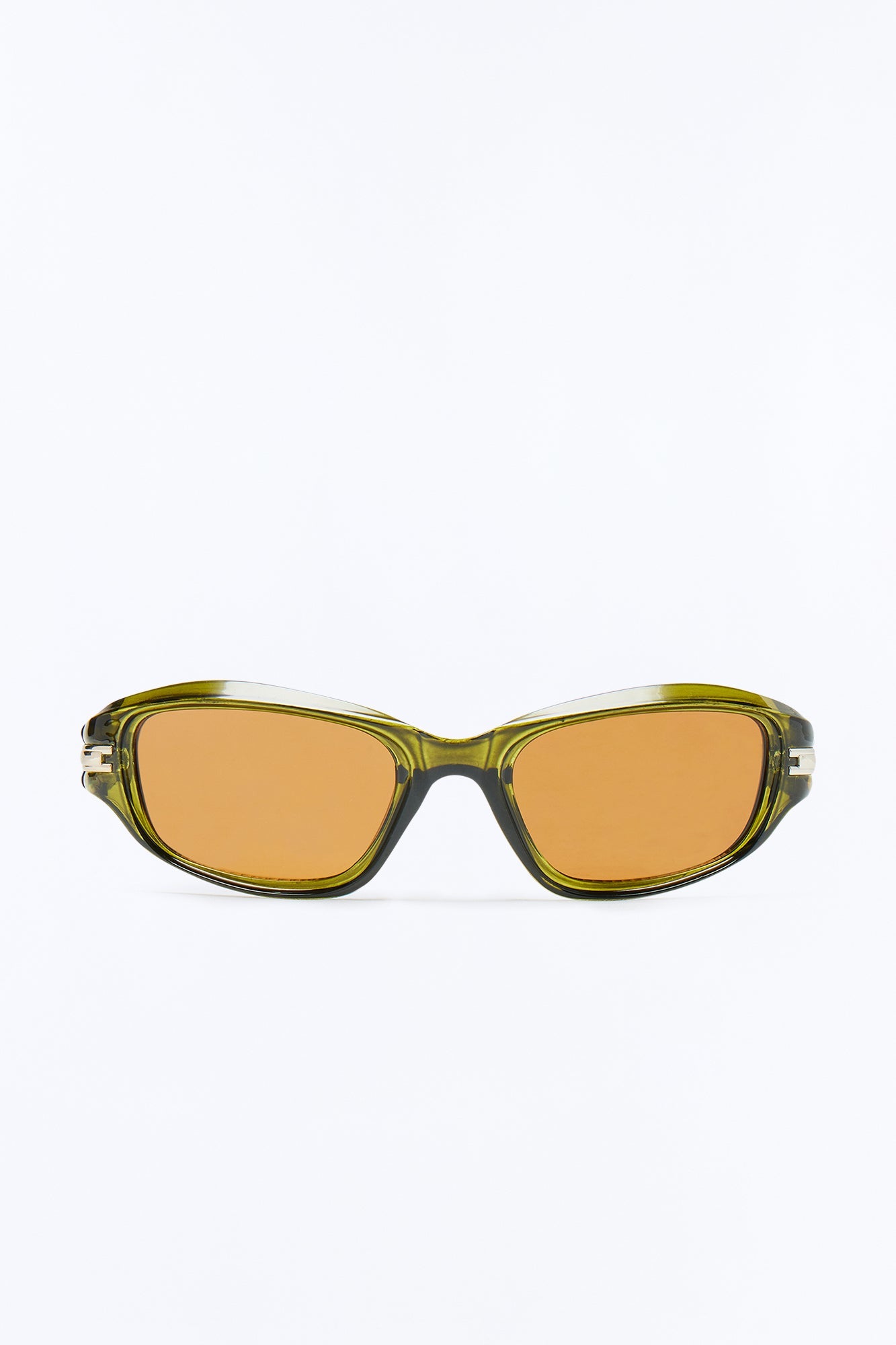 Acid Glow Flux Sunglasses - Olive Fashion Nova