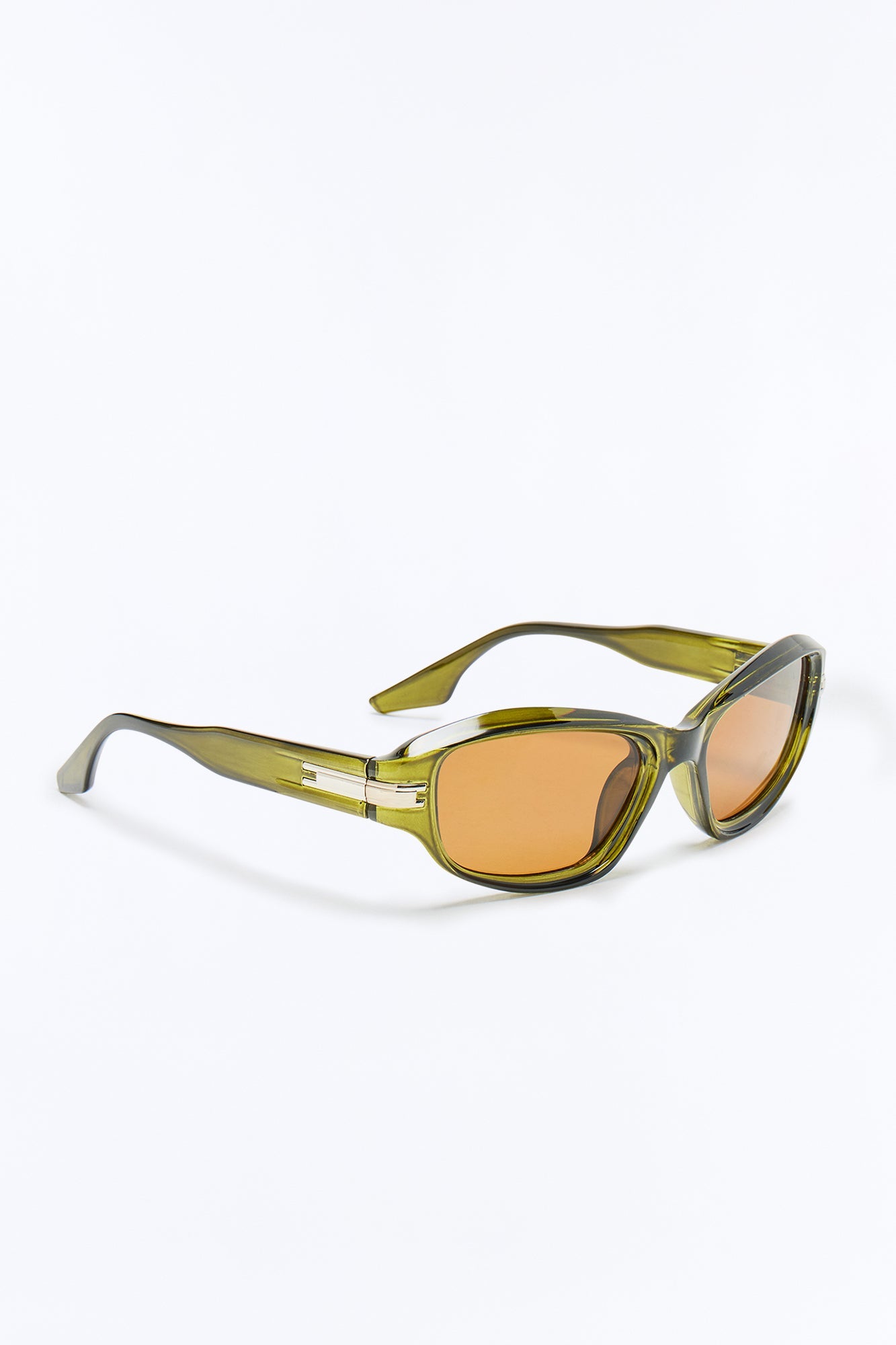 Acid Glow Flux Sunglasses - Olive Fashion Nova