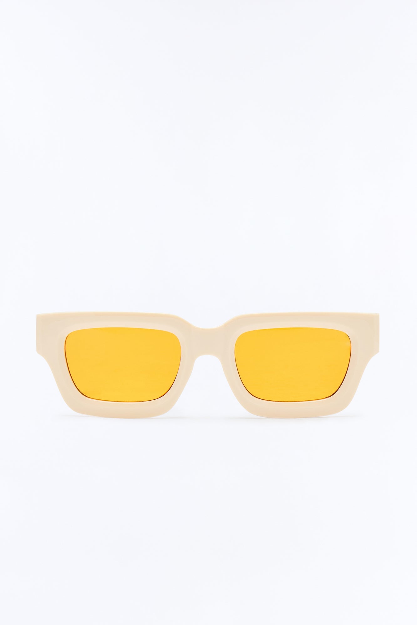 Sunny Days Ahead Square Sunglasses - White Fashion Nova
