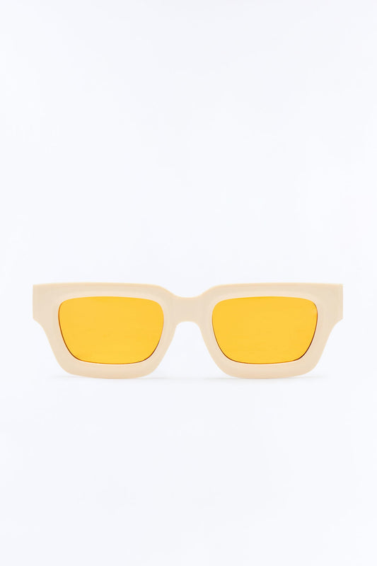 Sunny Days Ahead Square Sunglasses - White Fashion Nova