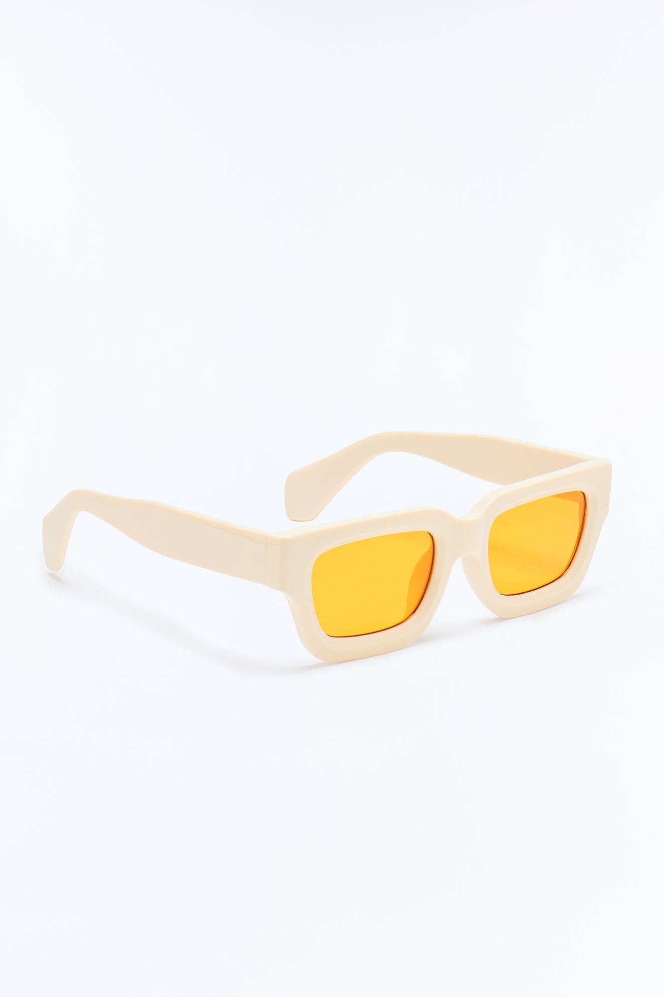 Sunny Days Ahead Square Sunglasses - White Fashion Nova