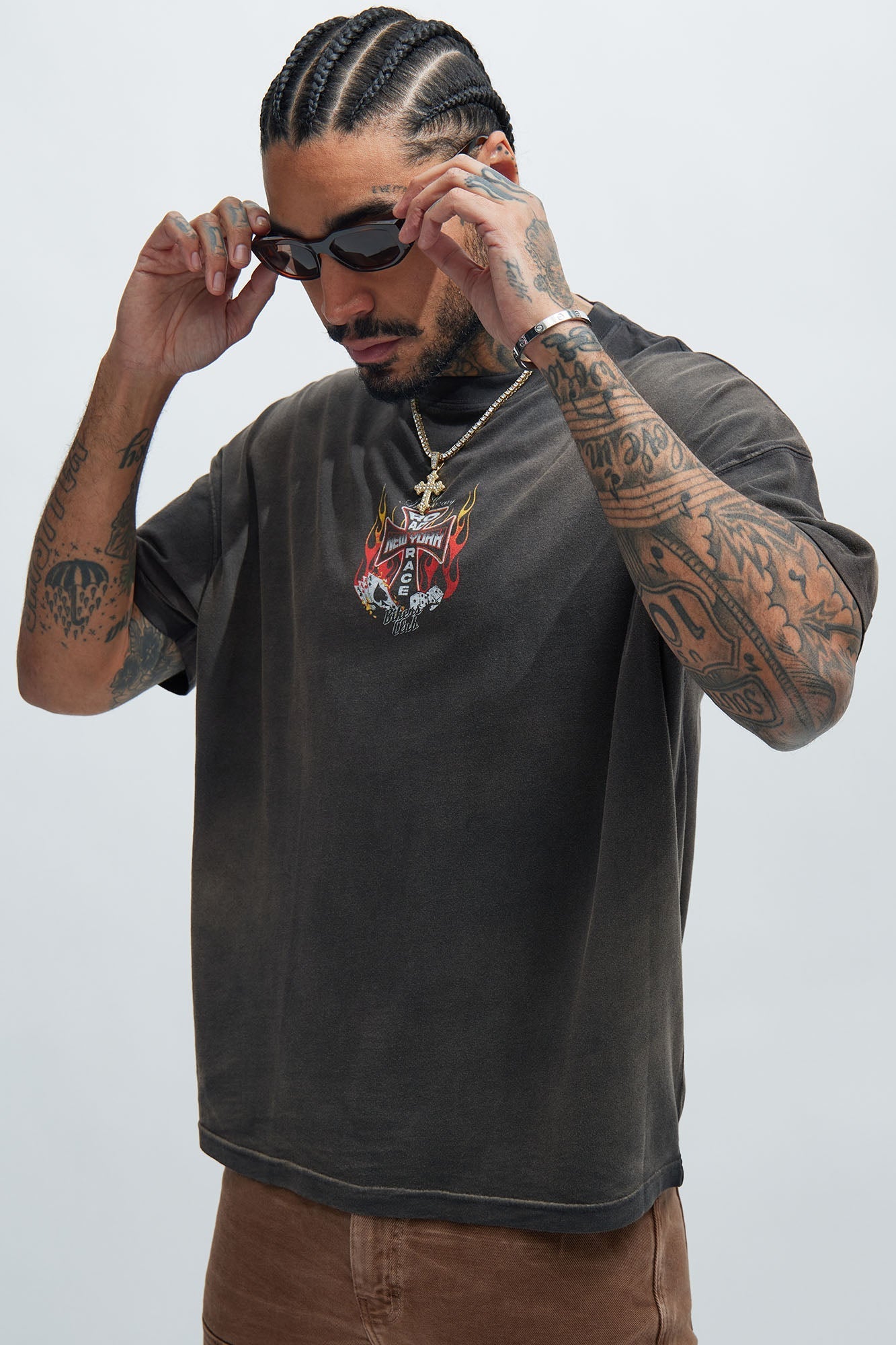 Road Race Oversized Short Sleeve Tee - Black Fashion Nova