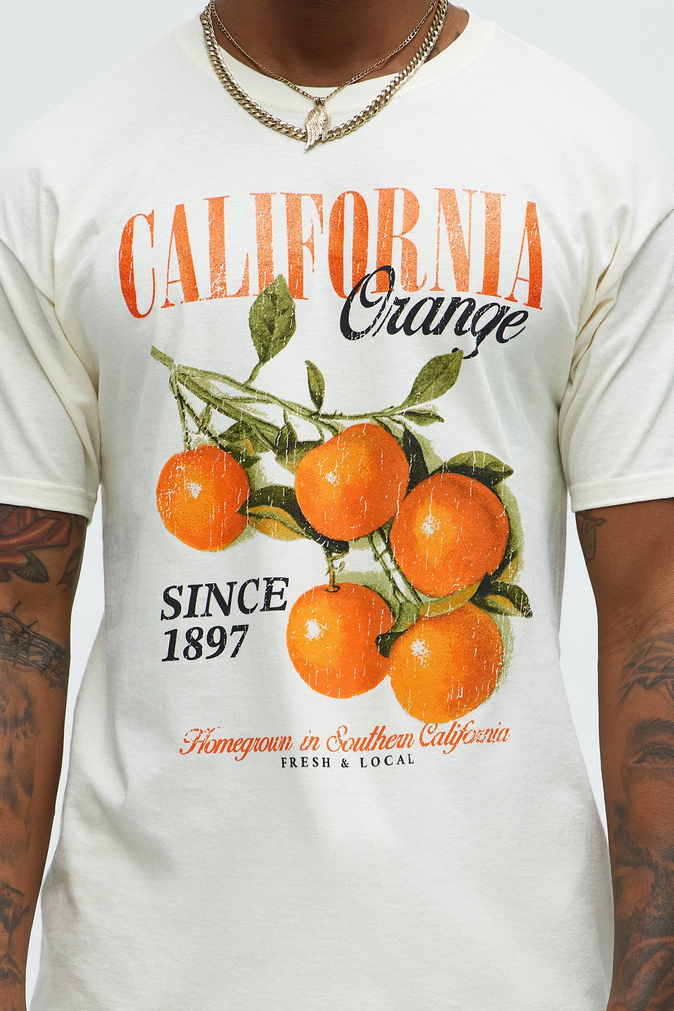 California Orange 1897 Short Sleeve Tee - Natural Fashion Nova