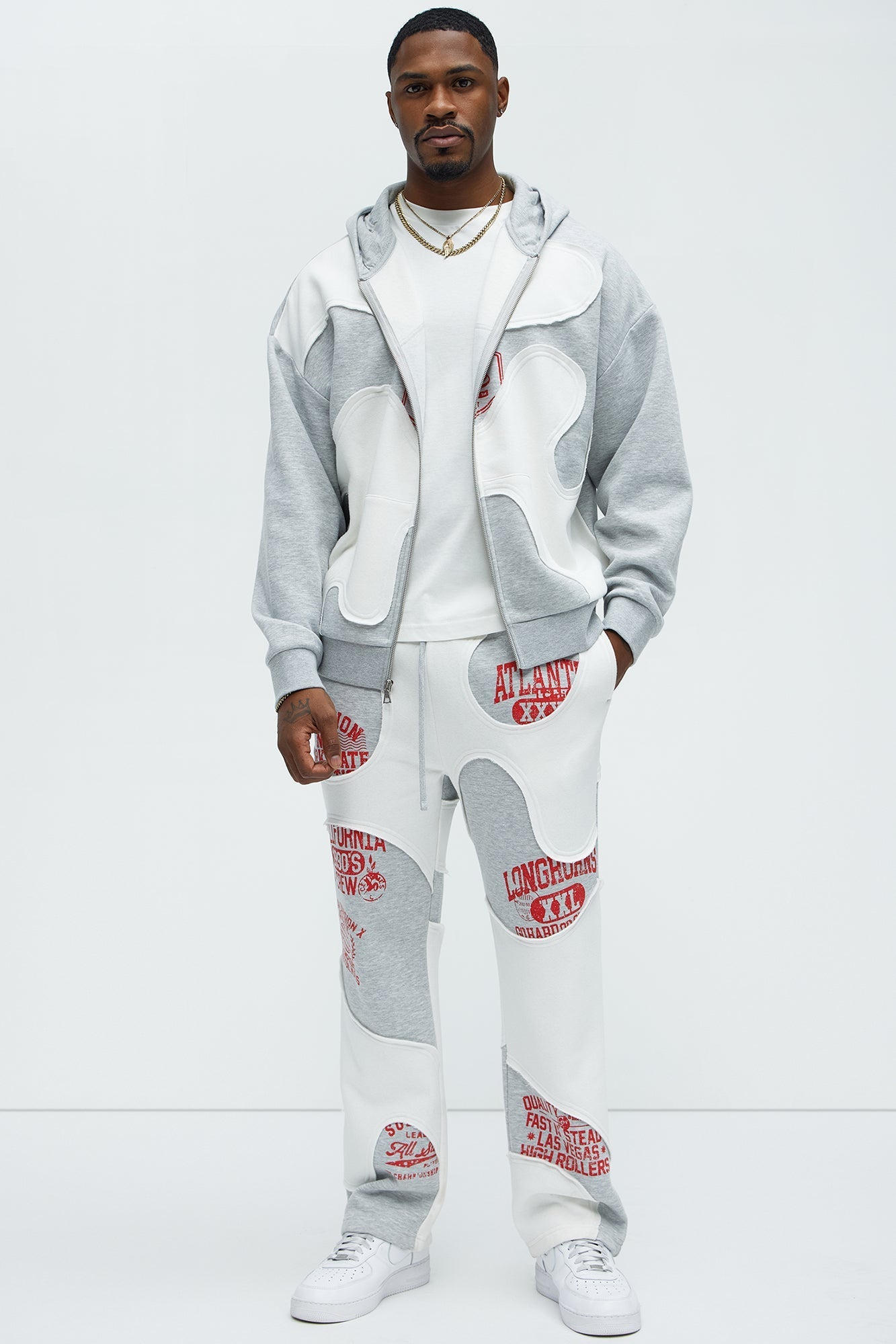 Tyson Champion Straight Sweatpants - Heather/Combo Fashion Nova