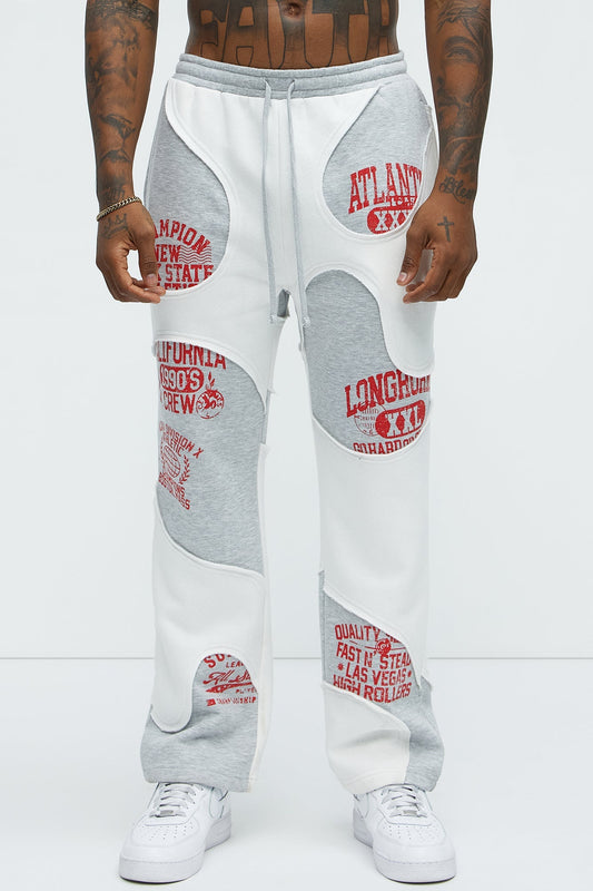 Tyson Champion Straight Sweatpants - Heather/Combo Fashion Nova