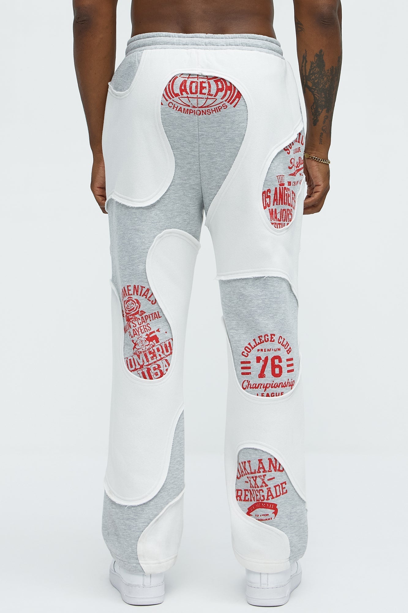 Tyson Champion Straight Sweatpants - Heather/Combo Fashion Nova