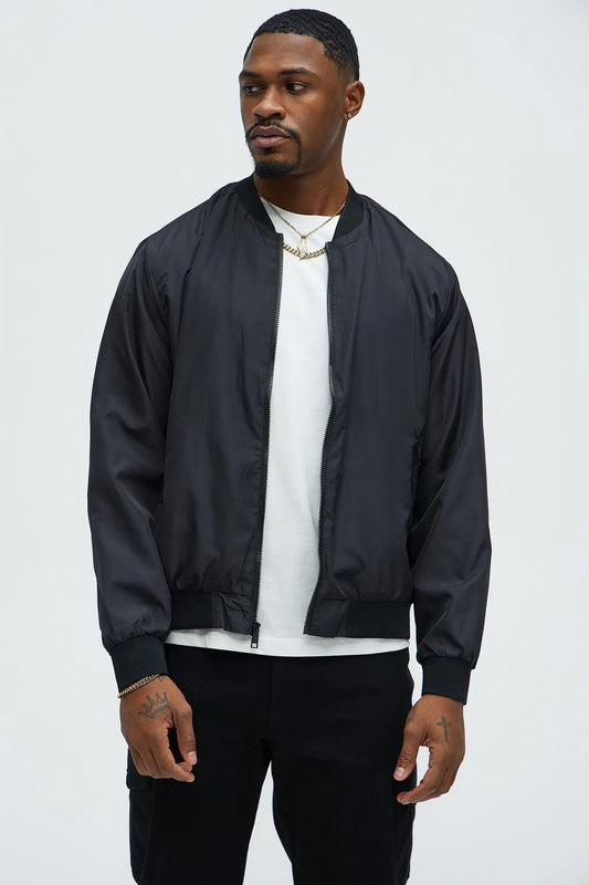 Eddie Bomber Jacket - Black Fashion Nova