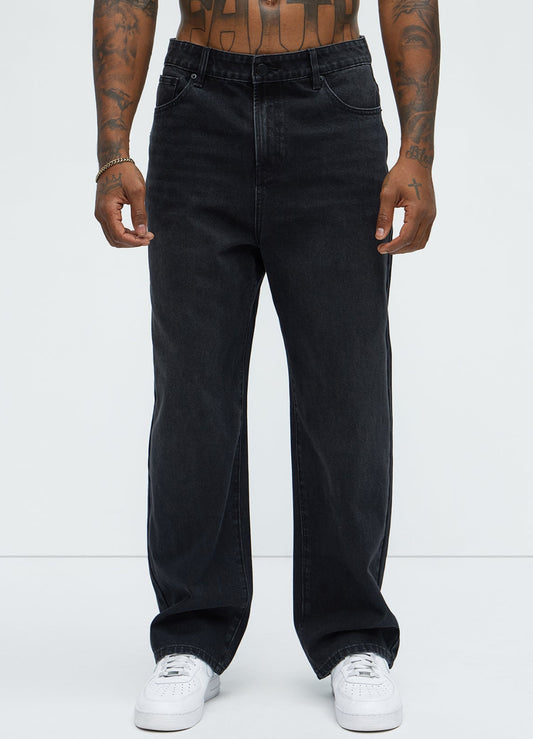 The Weekend Baggy Jeans - Black Wash Fashion Nova
