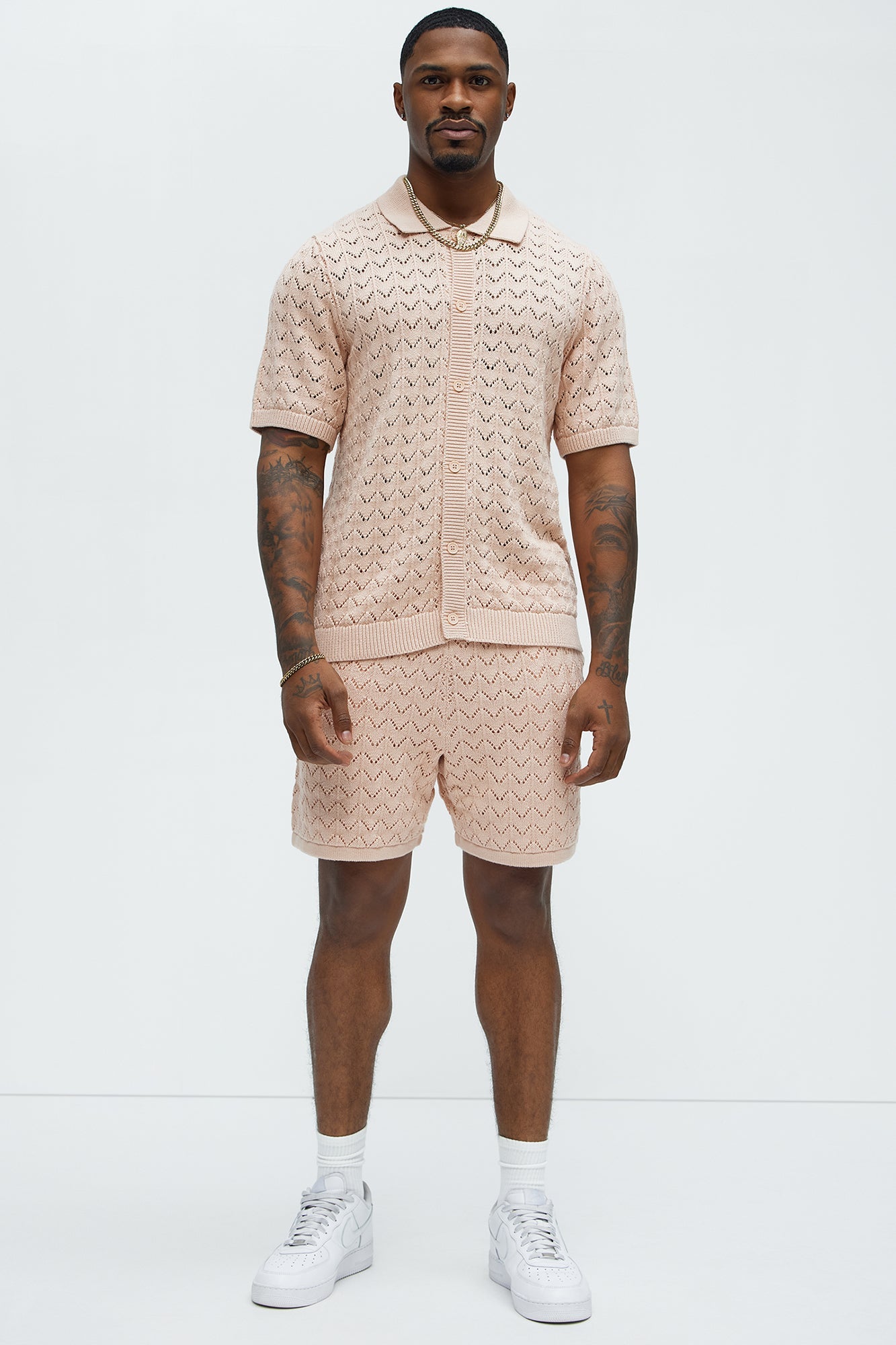 Waterfall Texture Open Knit Shirt - Mauve Fashion Nova