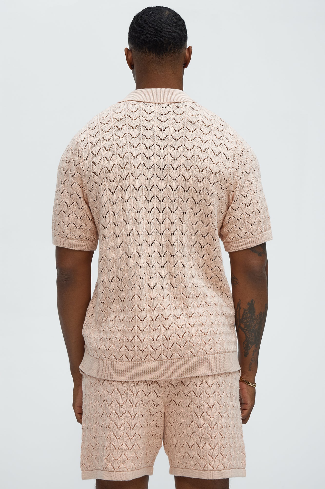 Waterfall Texture Open Knit Shirt - Mauve Fashion Nova