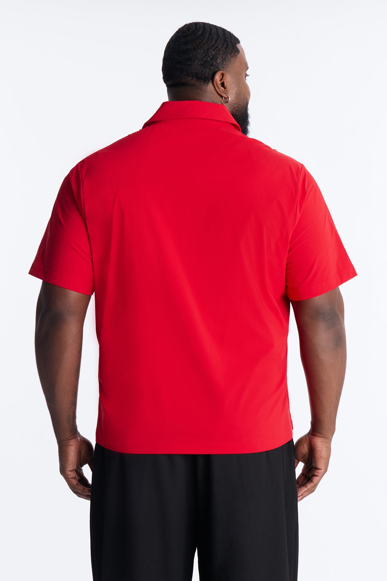 Montez Cuban Collar Button Up Shirt - Brick Red Fashion Nova