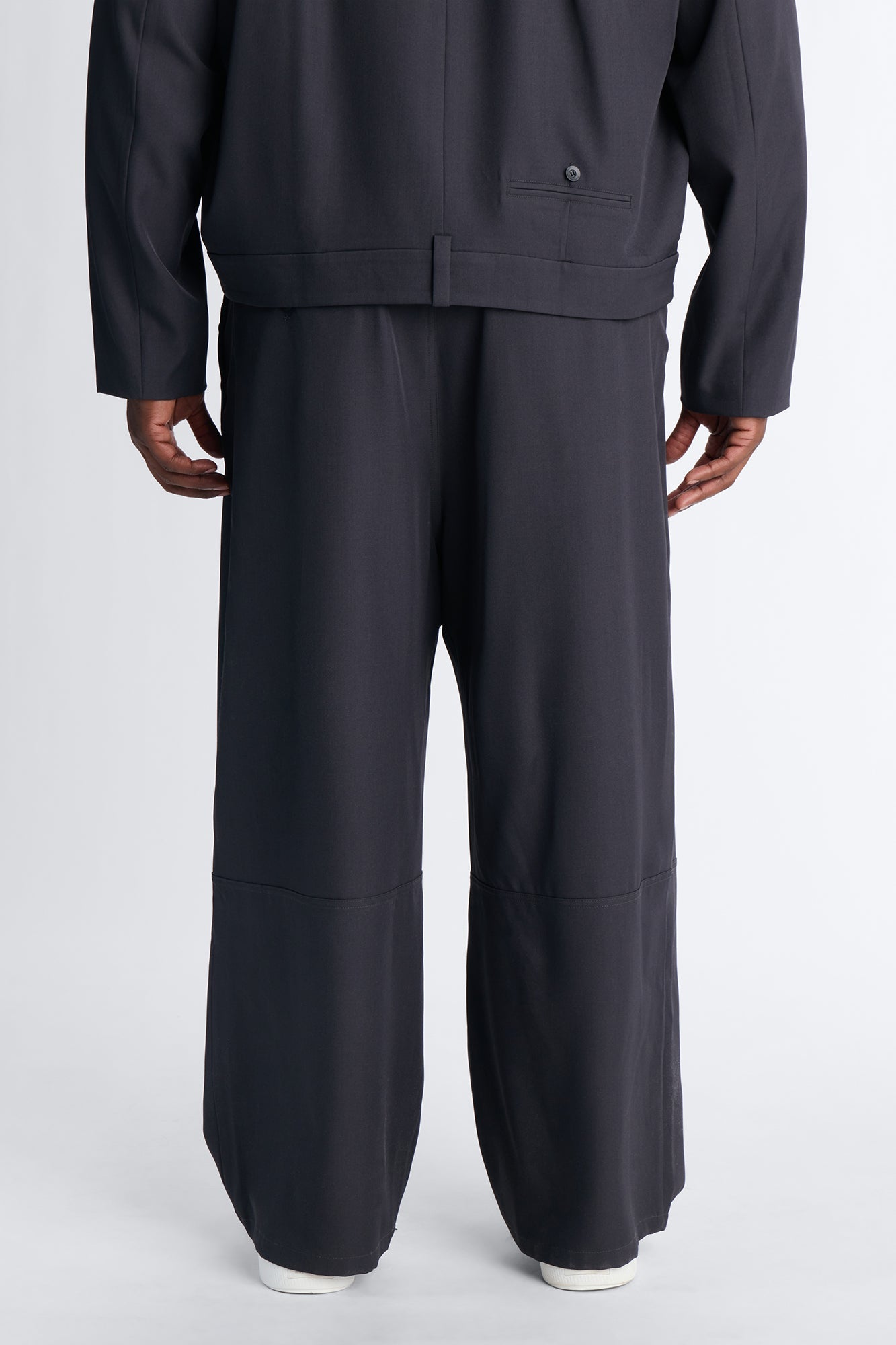 Baggy Inverted Details Trouser - Grey Fashion Nova