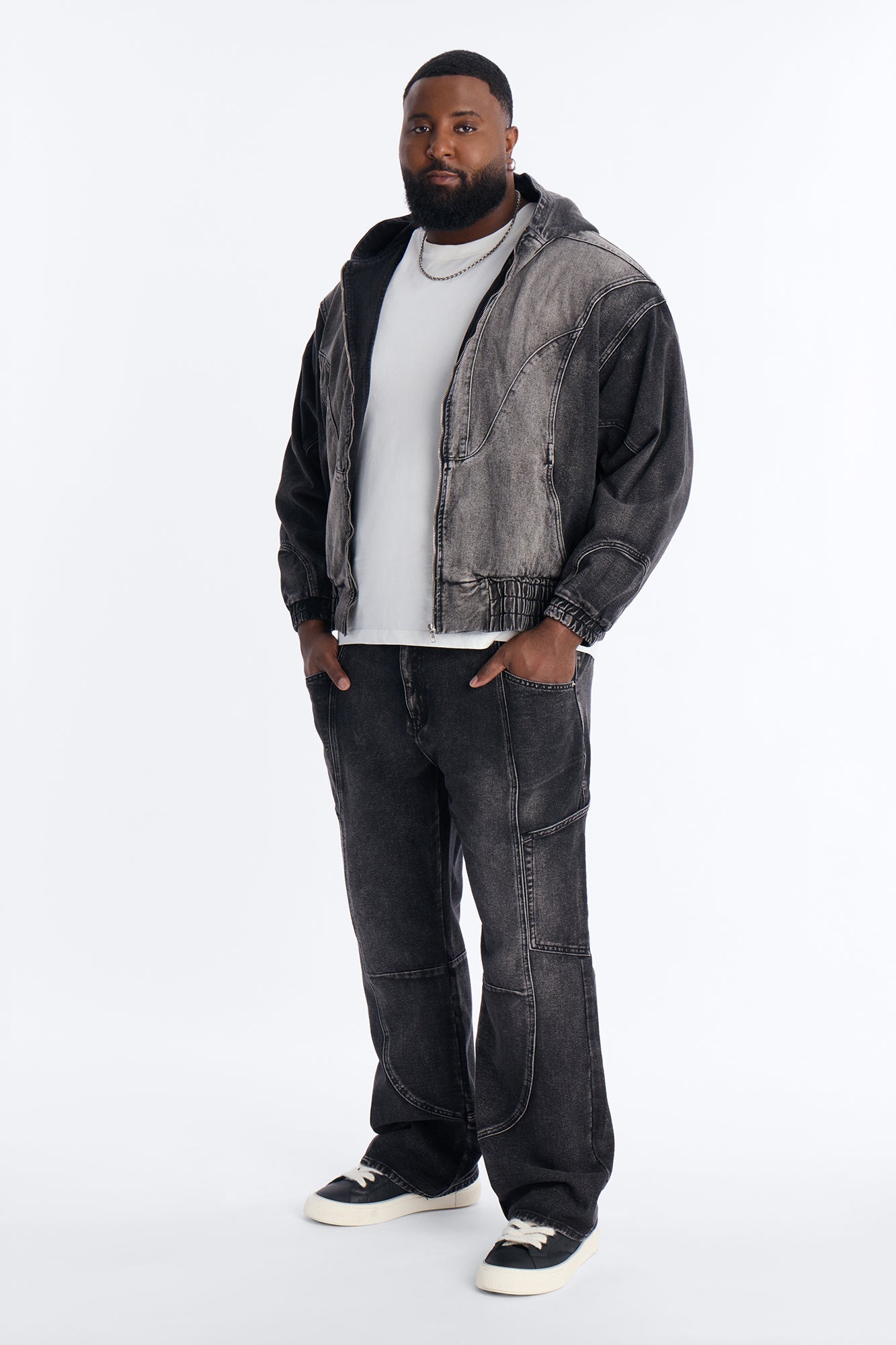 Stacked Slim Flare Panel Feeling It Jean - Black Wash Fashion Nova