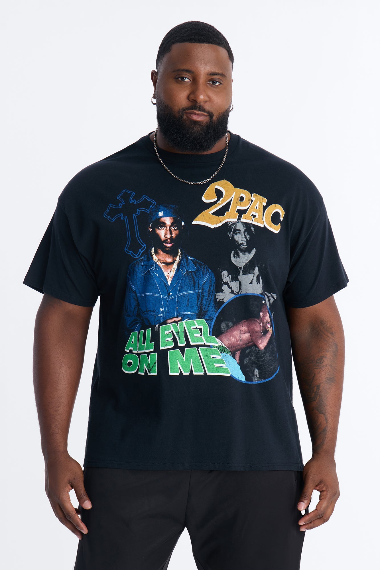 All Eyez On Me 2Pac Graphic Short Sleeve Tee - Black Fashion Nova