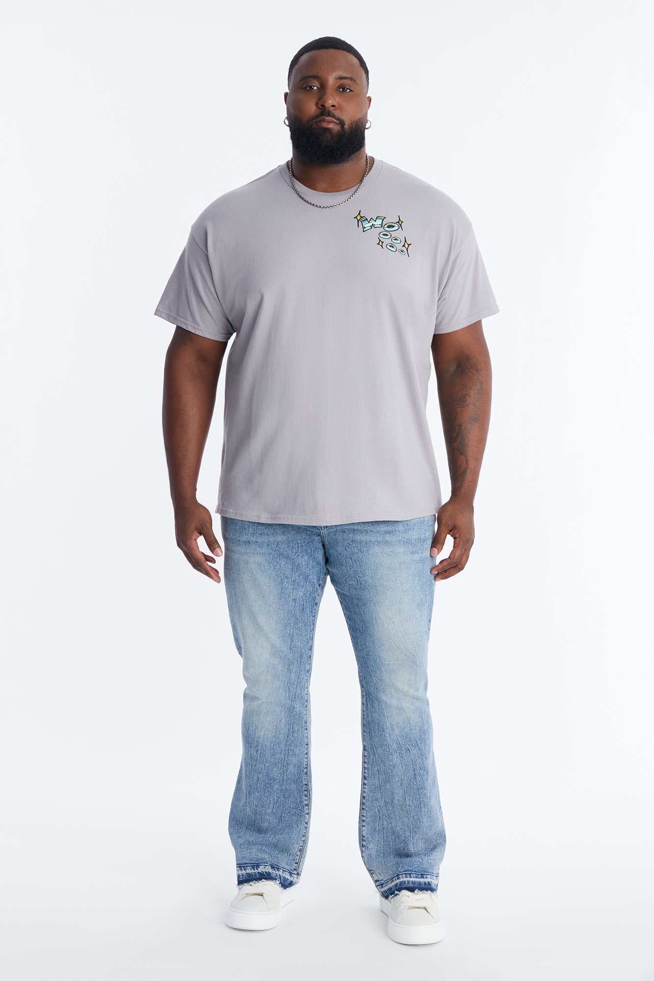 Stacked Skinny Flare Vault Jean - Light Blue Wash Fashion Nova