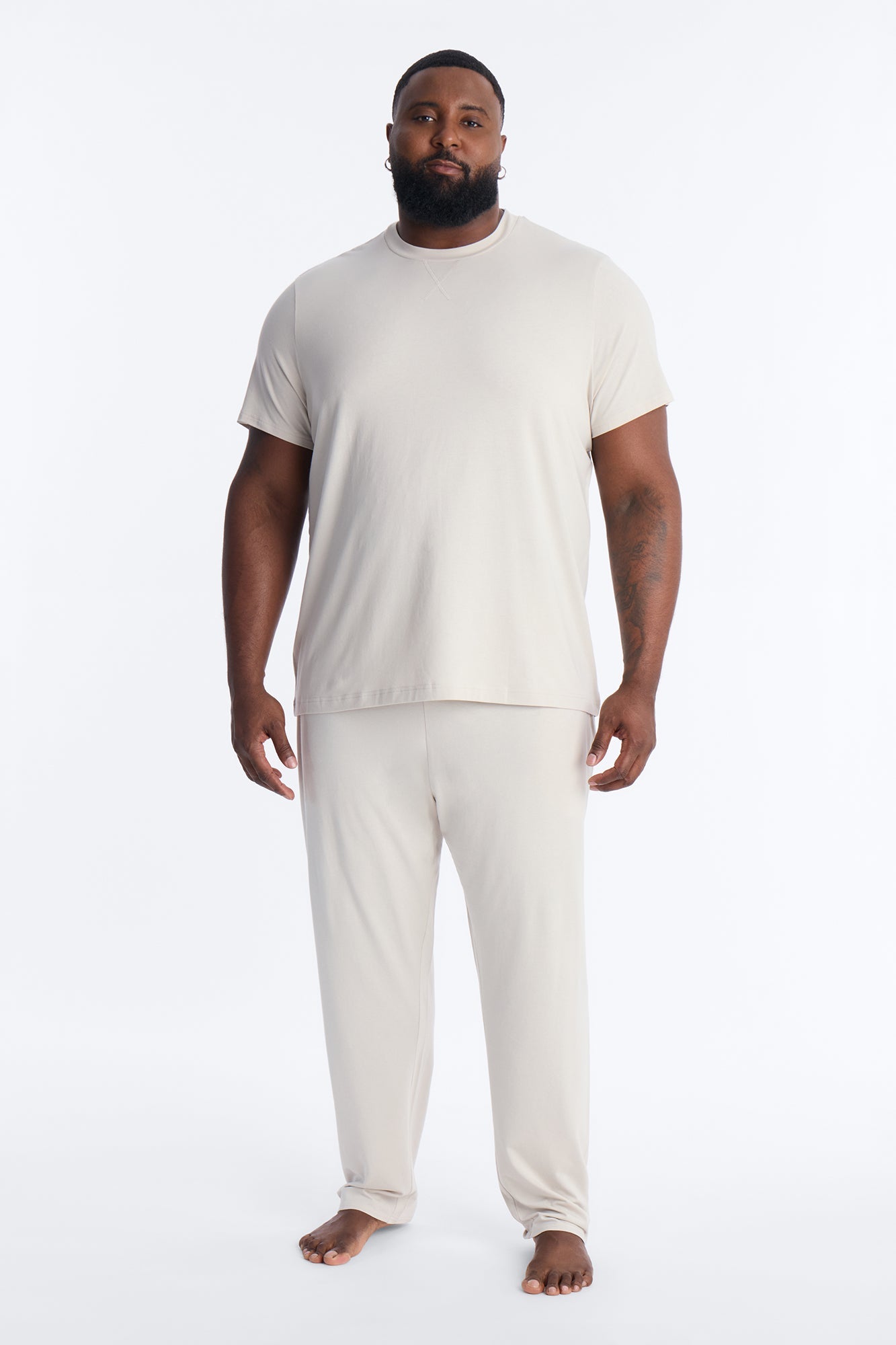 Essential Modal Lounge Short Sleeve Tee - Stone Fashion Nova