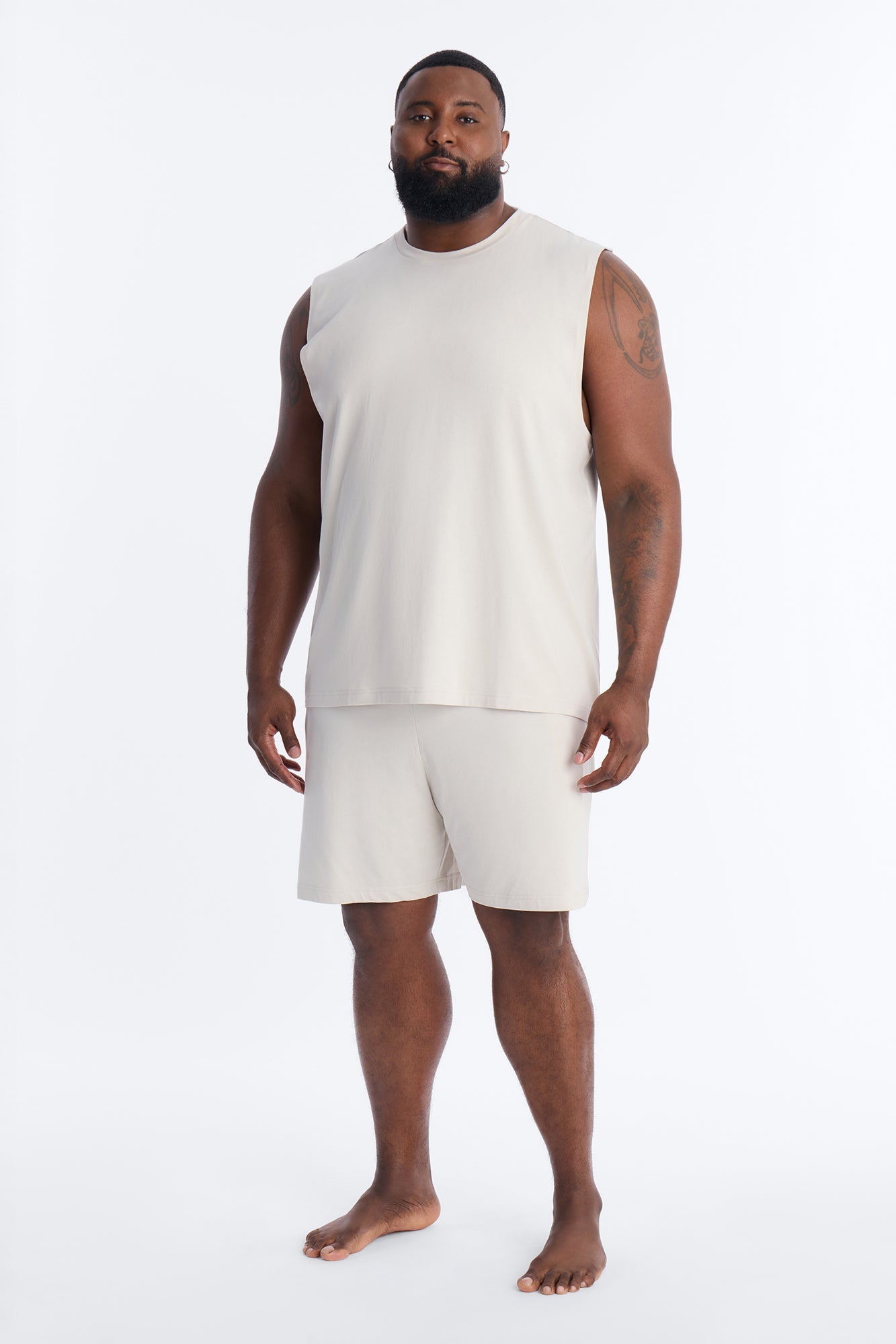 Essential Modal Lounge Shorts - Stone Fashion Nova