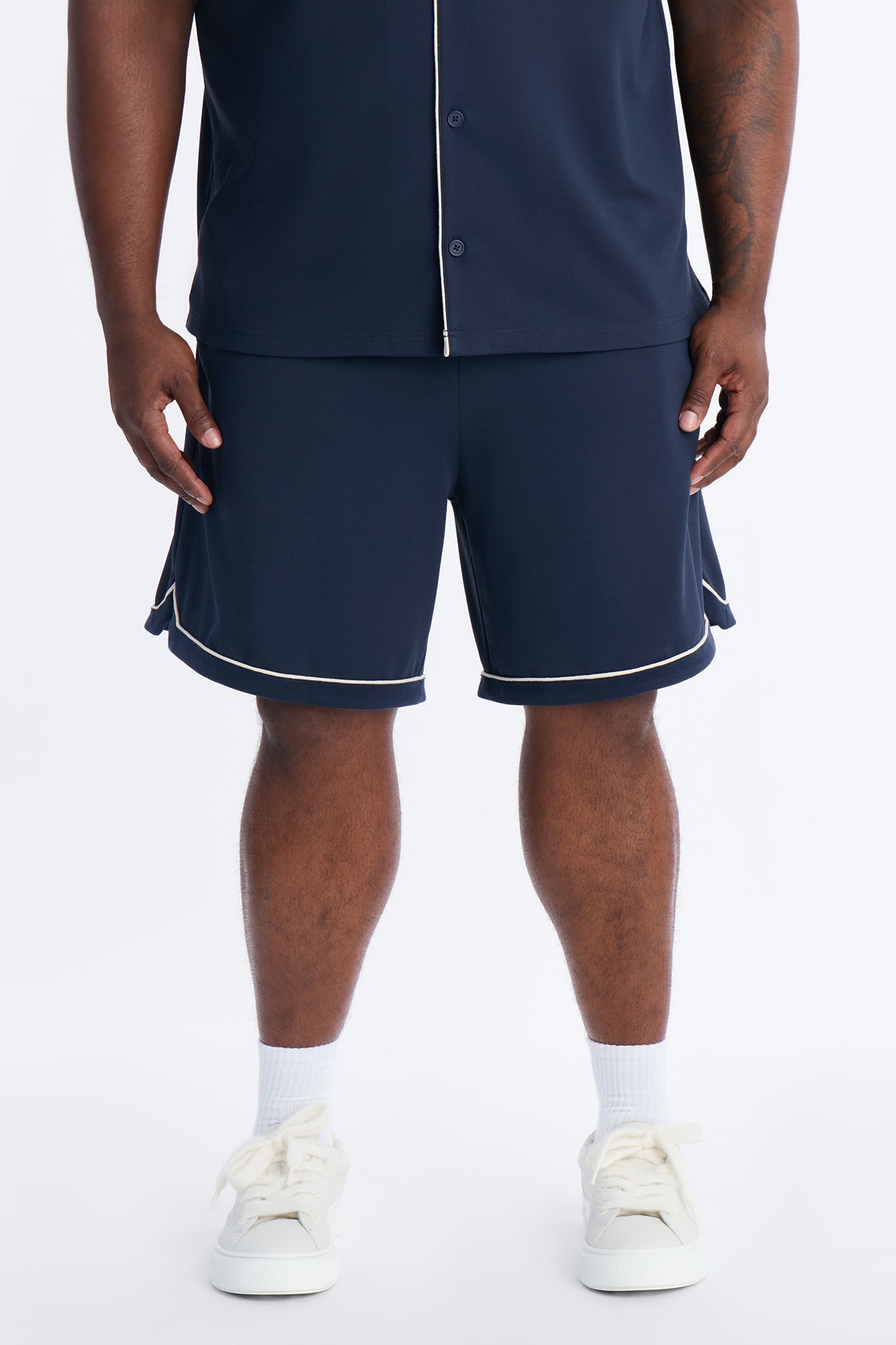 Relaxed Noir Shorts - Navy Fashion Nova