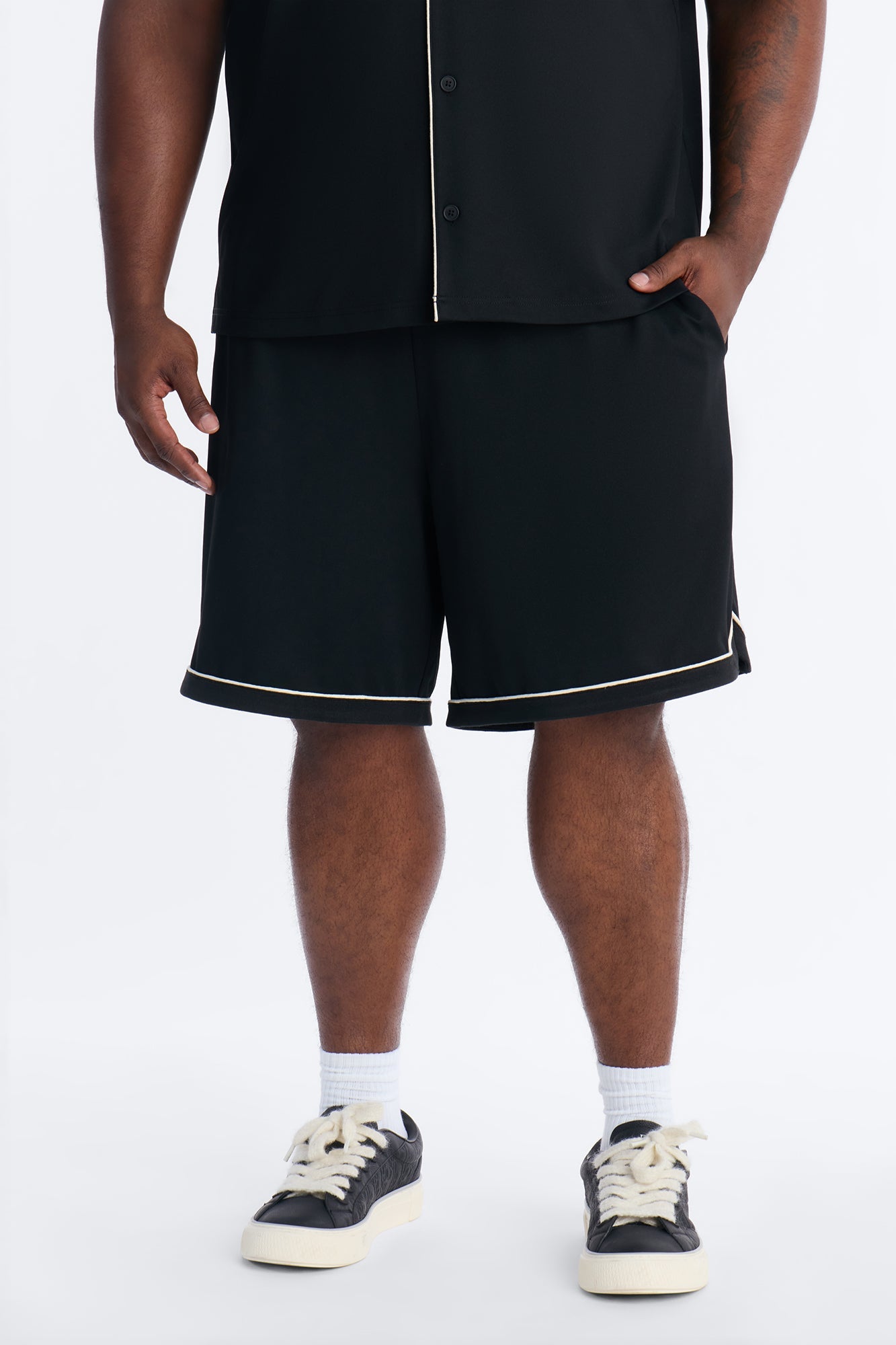 Relaxed Noir Shorts - Black Fashion Nova