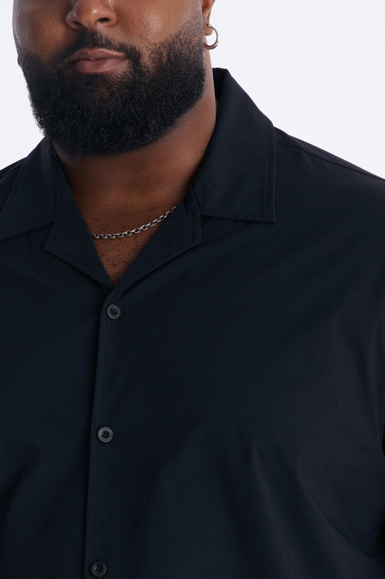 Montez Cuban Collar Button Up Shirt - Black Fashion Nova