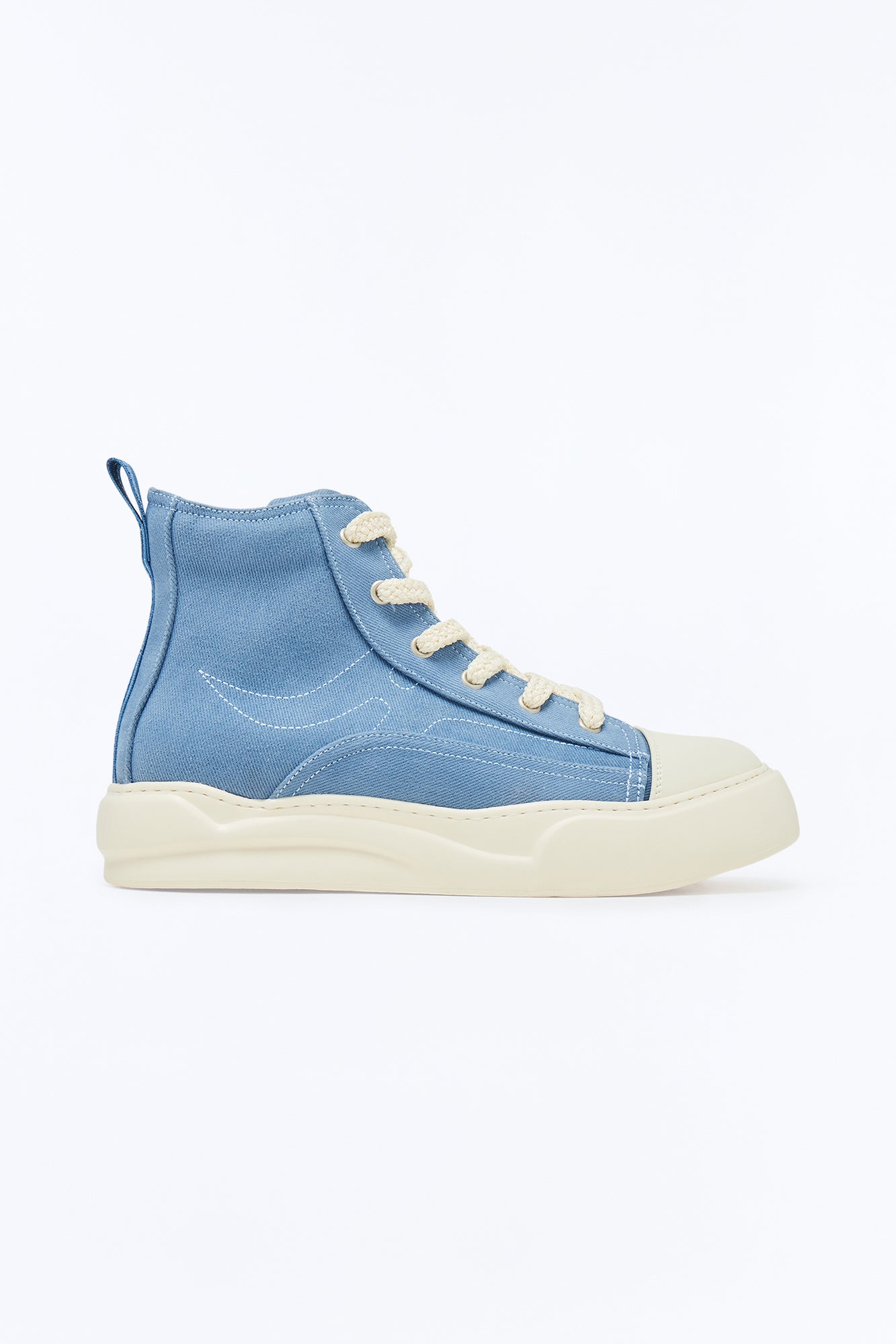 City Stride Canvas Chunky Hight Top Sneaker - Blue Fashion Nova