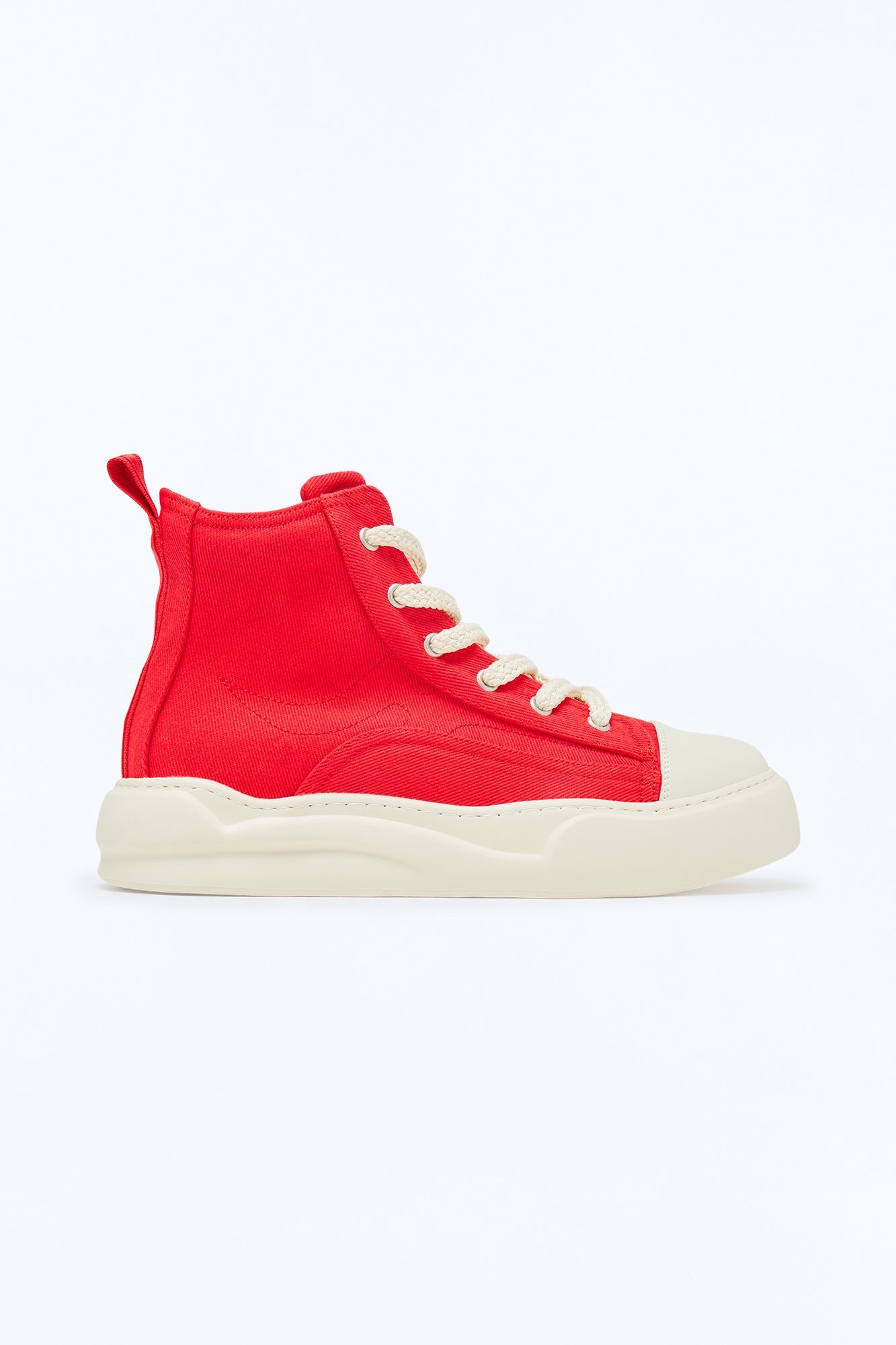 City Stride Canvas Chunky Hight Top Sneaker - Red Fashion Nova