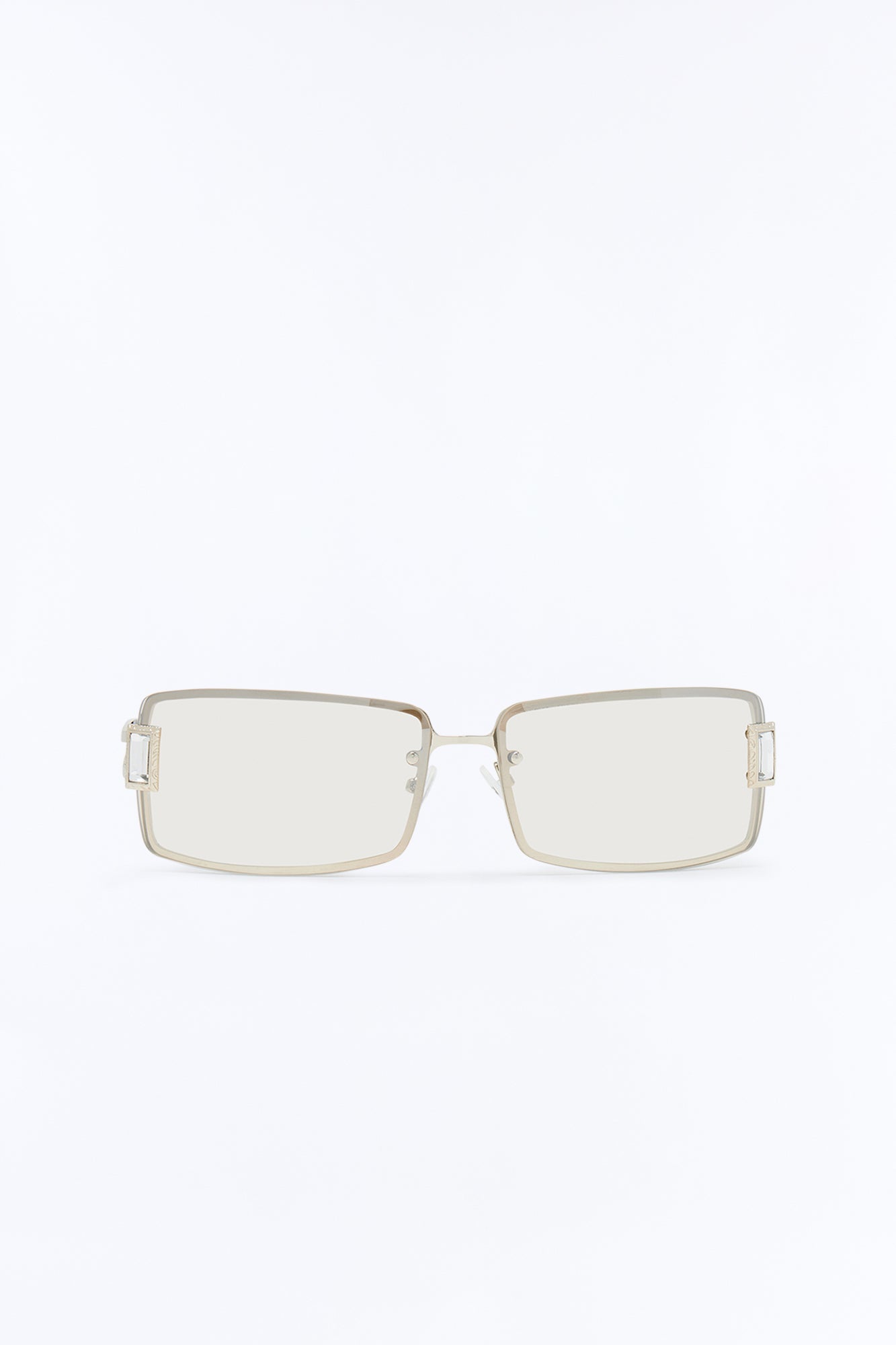 Gridlock Steel Square Sunglasses - Silver Fashion Nova