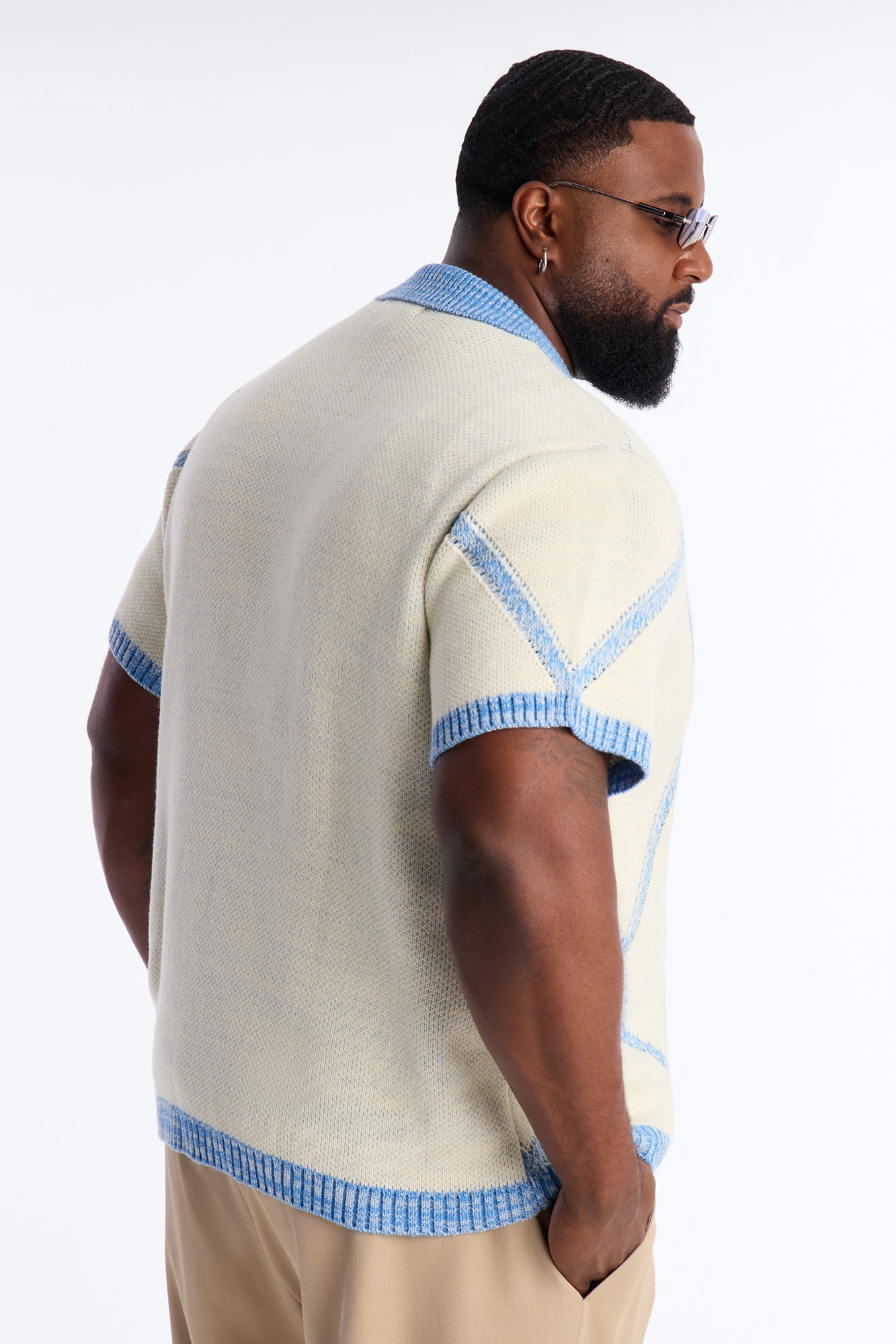 Classic Argyle Knit Polo - Cream Fashion Nova