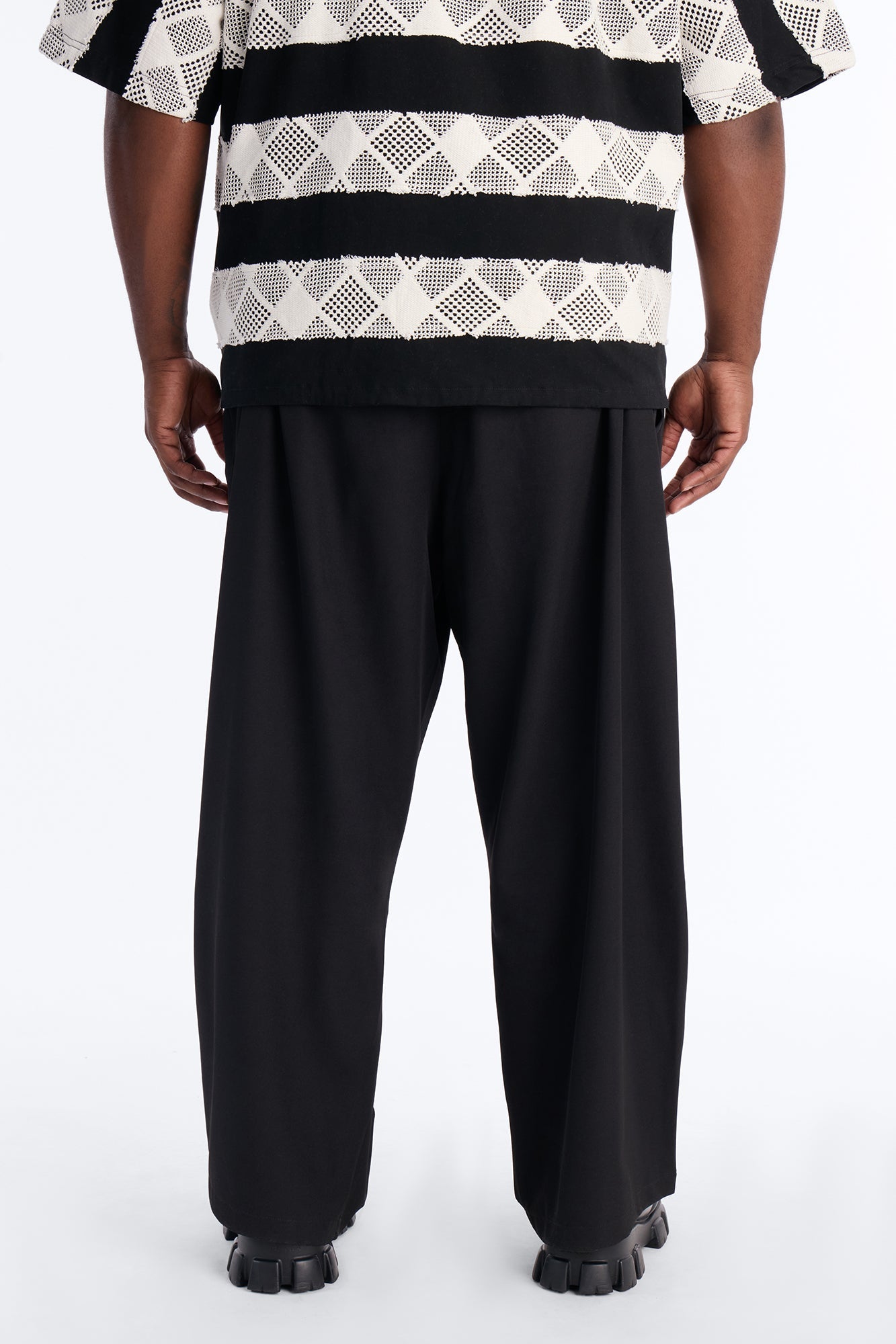 Baggy Pearson Wave Trouser - Black Fashion Nova