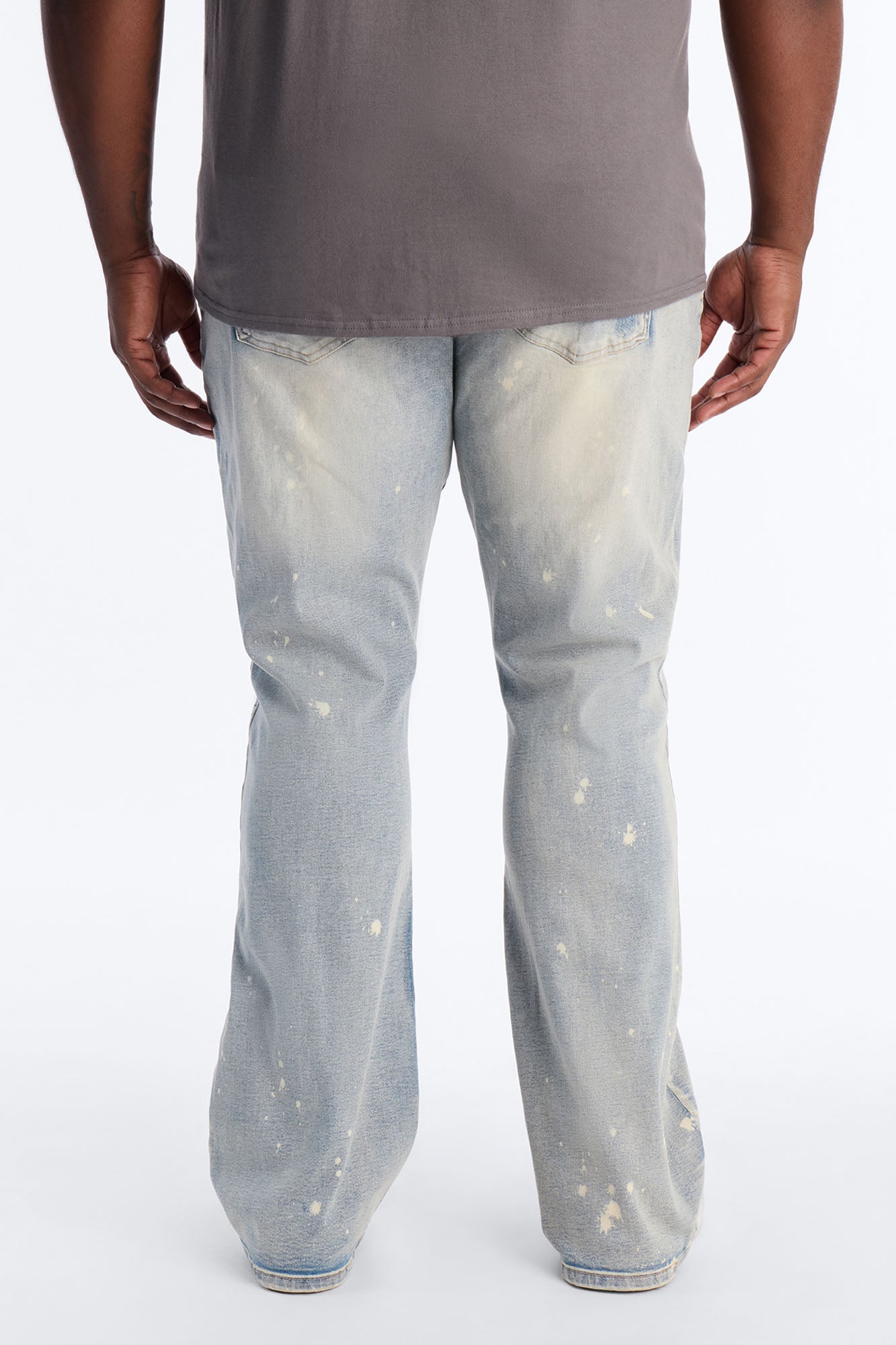 Stacked Skinny Flare Distressed Me Out Jean - Light Wash Fashion Nova