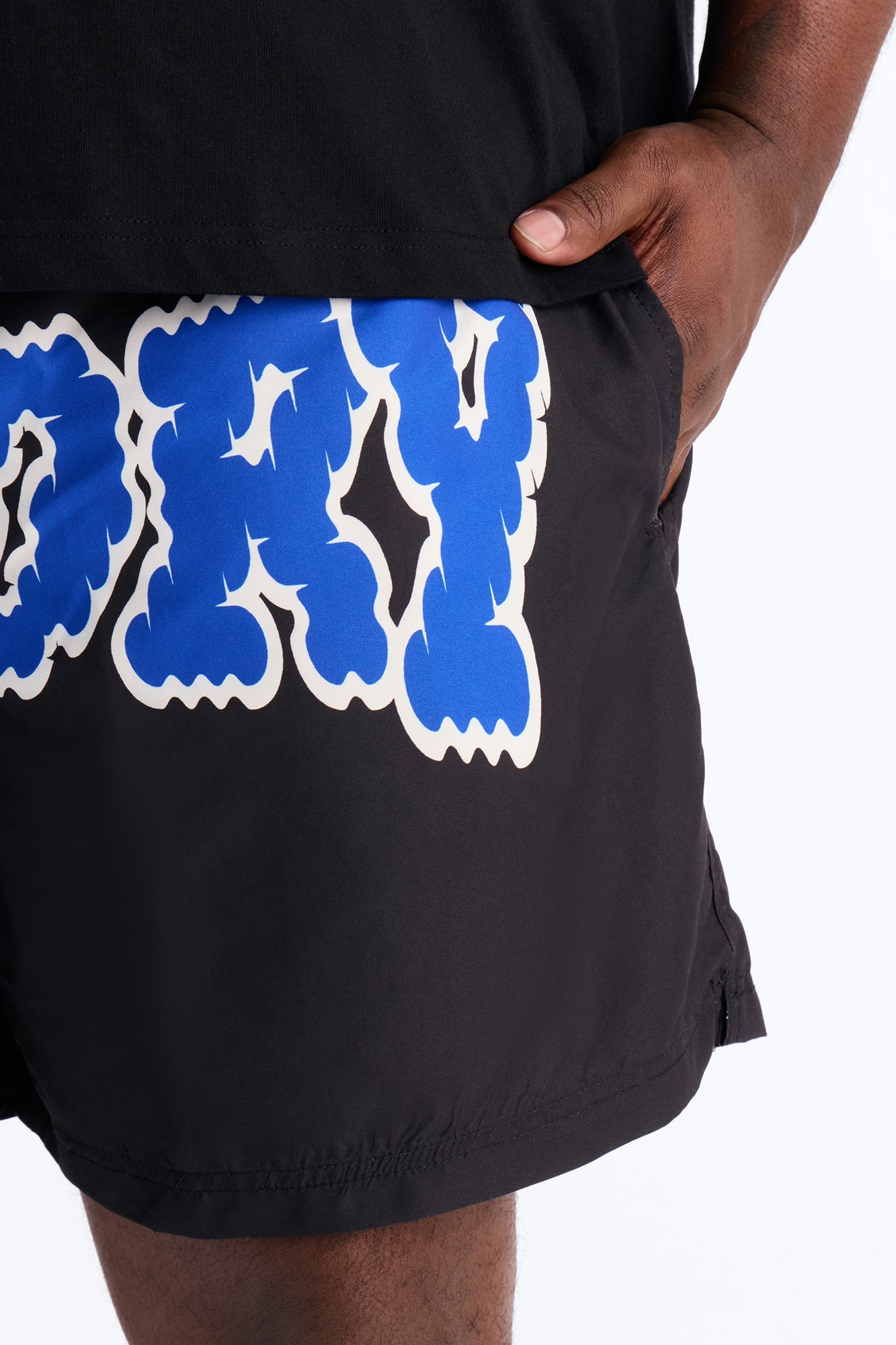 Victory Swim Trunk 7″ - Black/Blue Fashion Nova