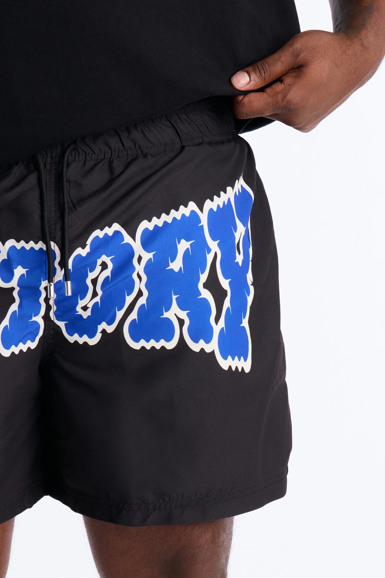 Victory Swim Trunk 7″ - Black/Blue Fashion Nova