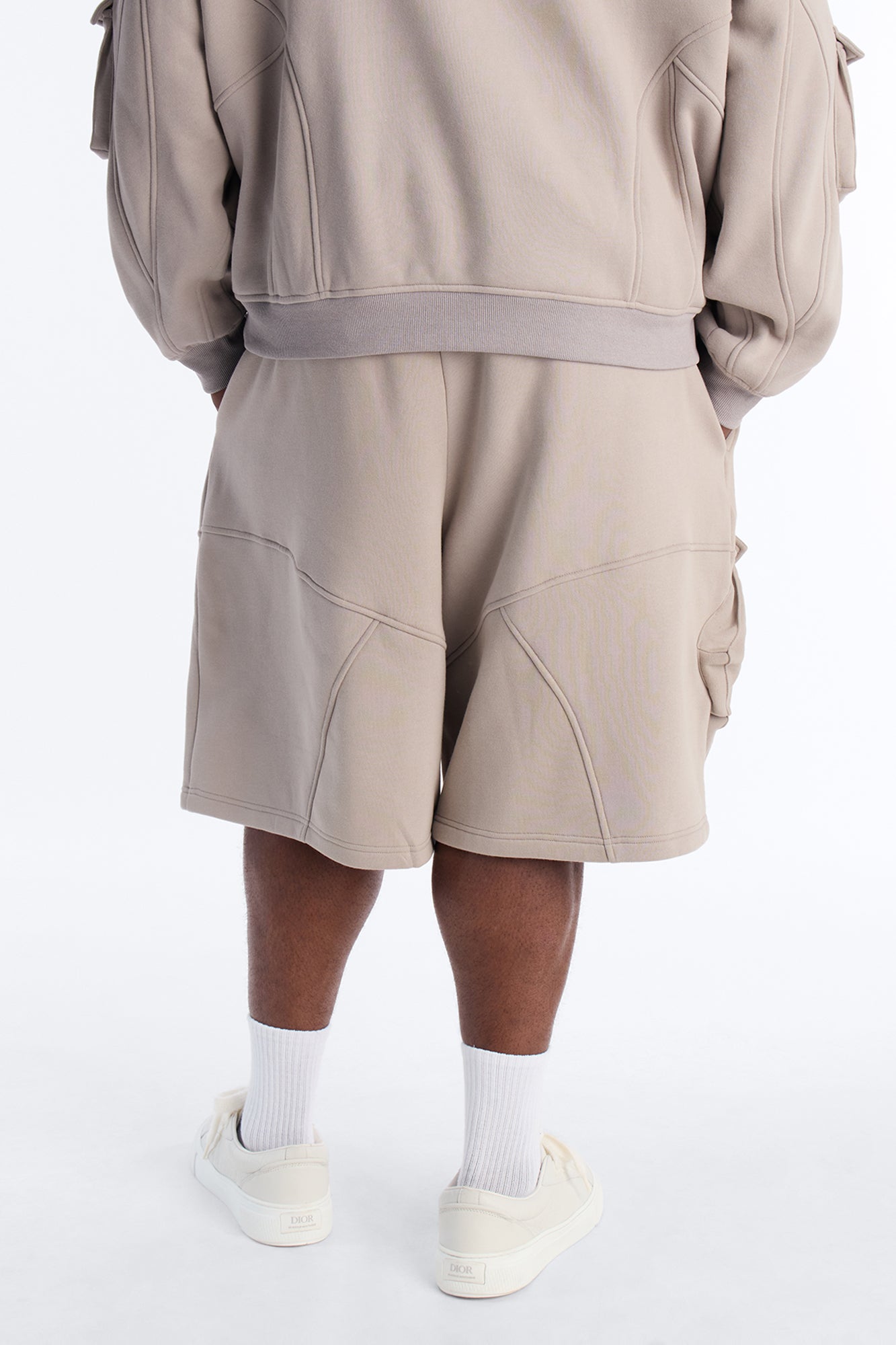 Baggy Chaos Cargo Sweatshort - Grey Fashion Nova