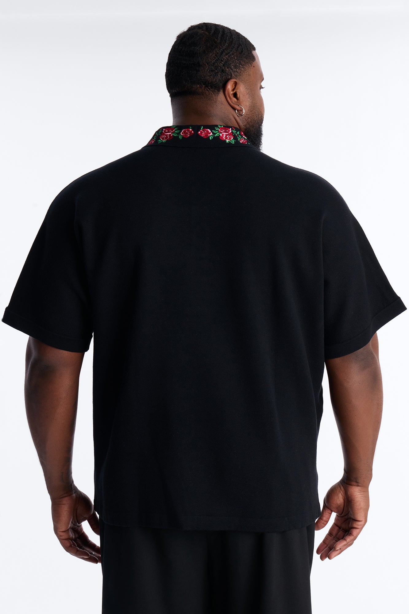 Roses Are Red Polo Short Sleeve Polo - Black Fashion Nova