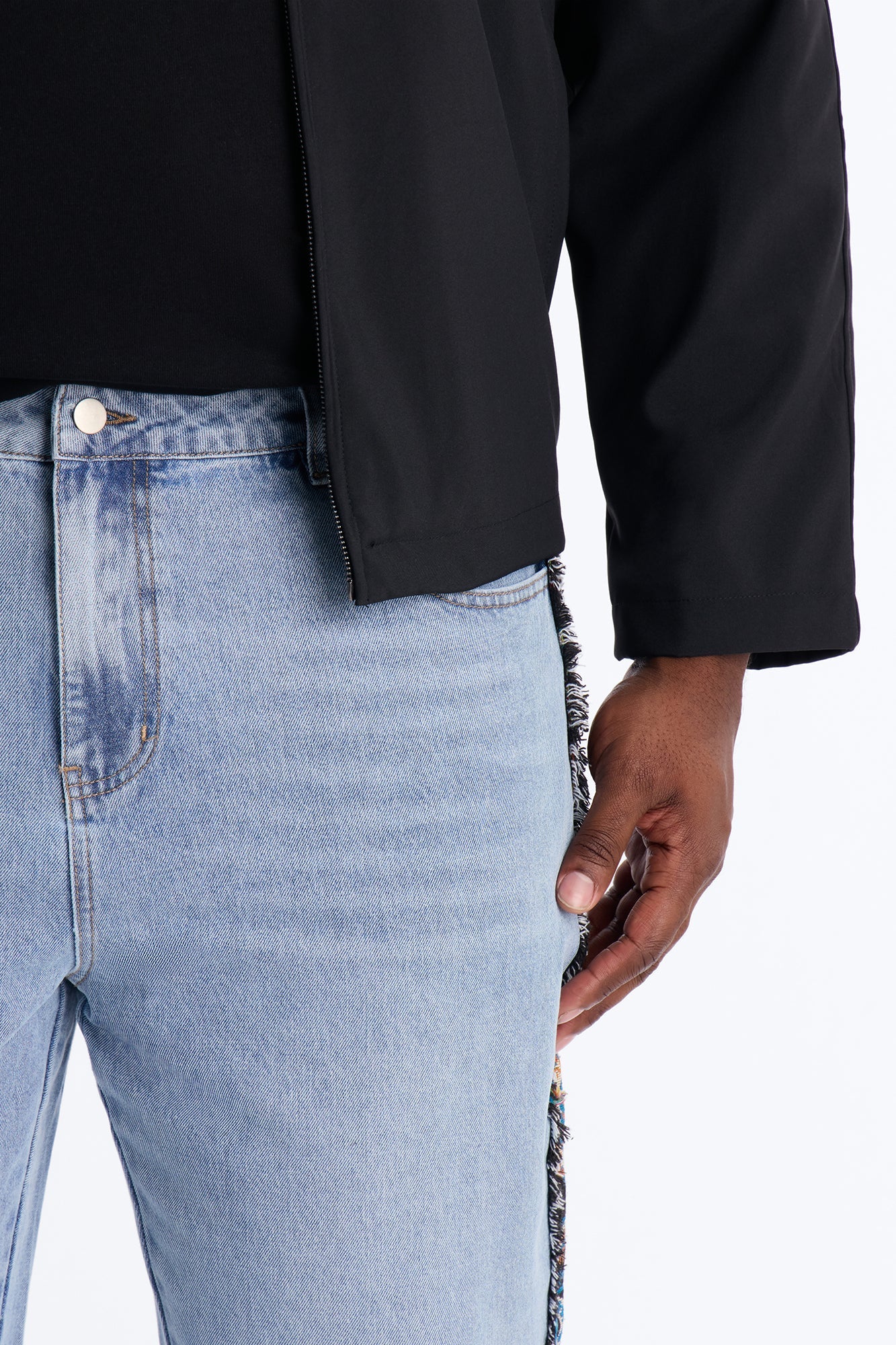 Stacked Slim Flare Exquisite Tapestry Jeans - Light Blue Wash Fashion Nova