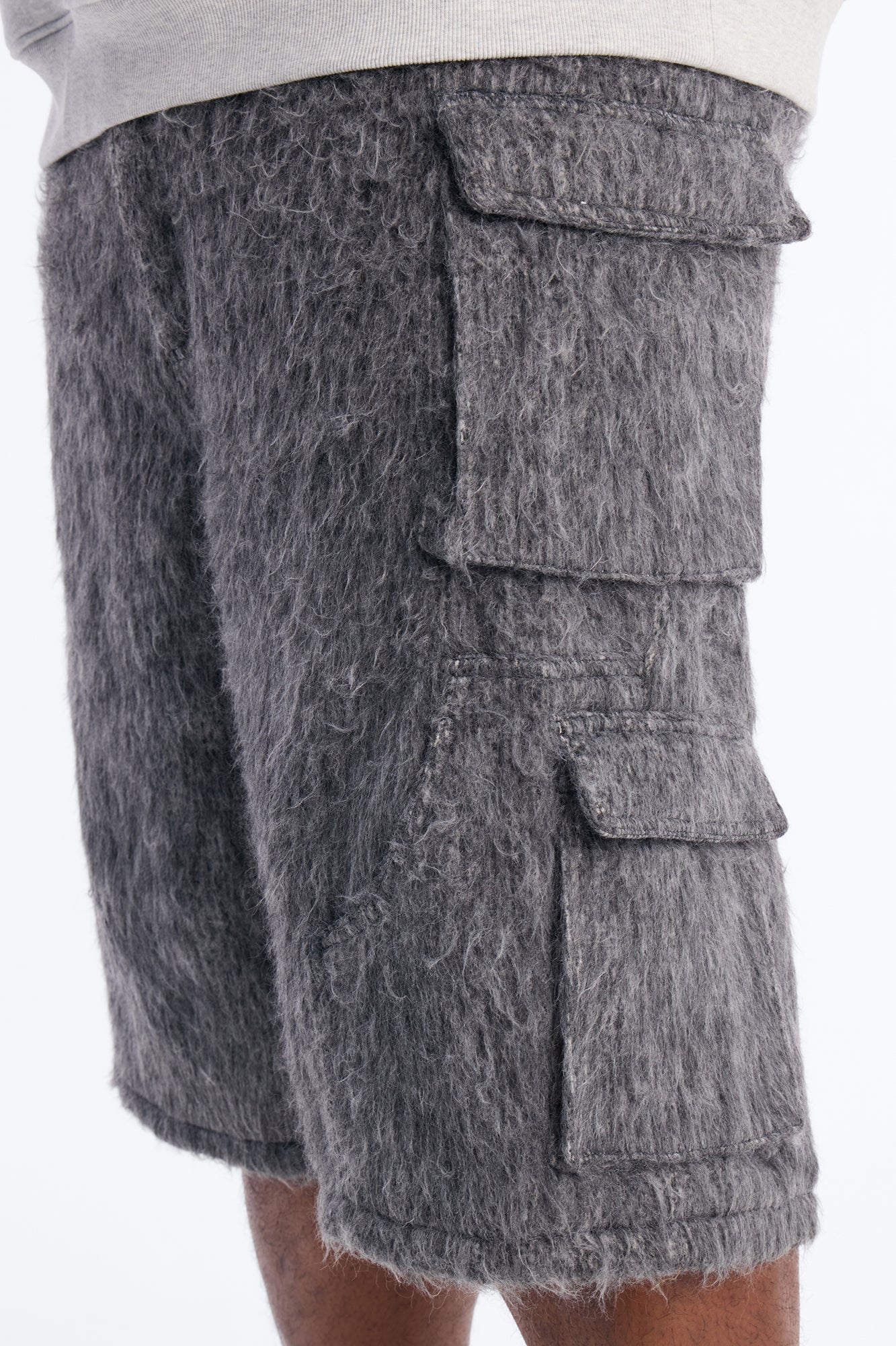 Baggy Warm Breeze Textured Short - Grey Fashion Nova