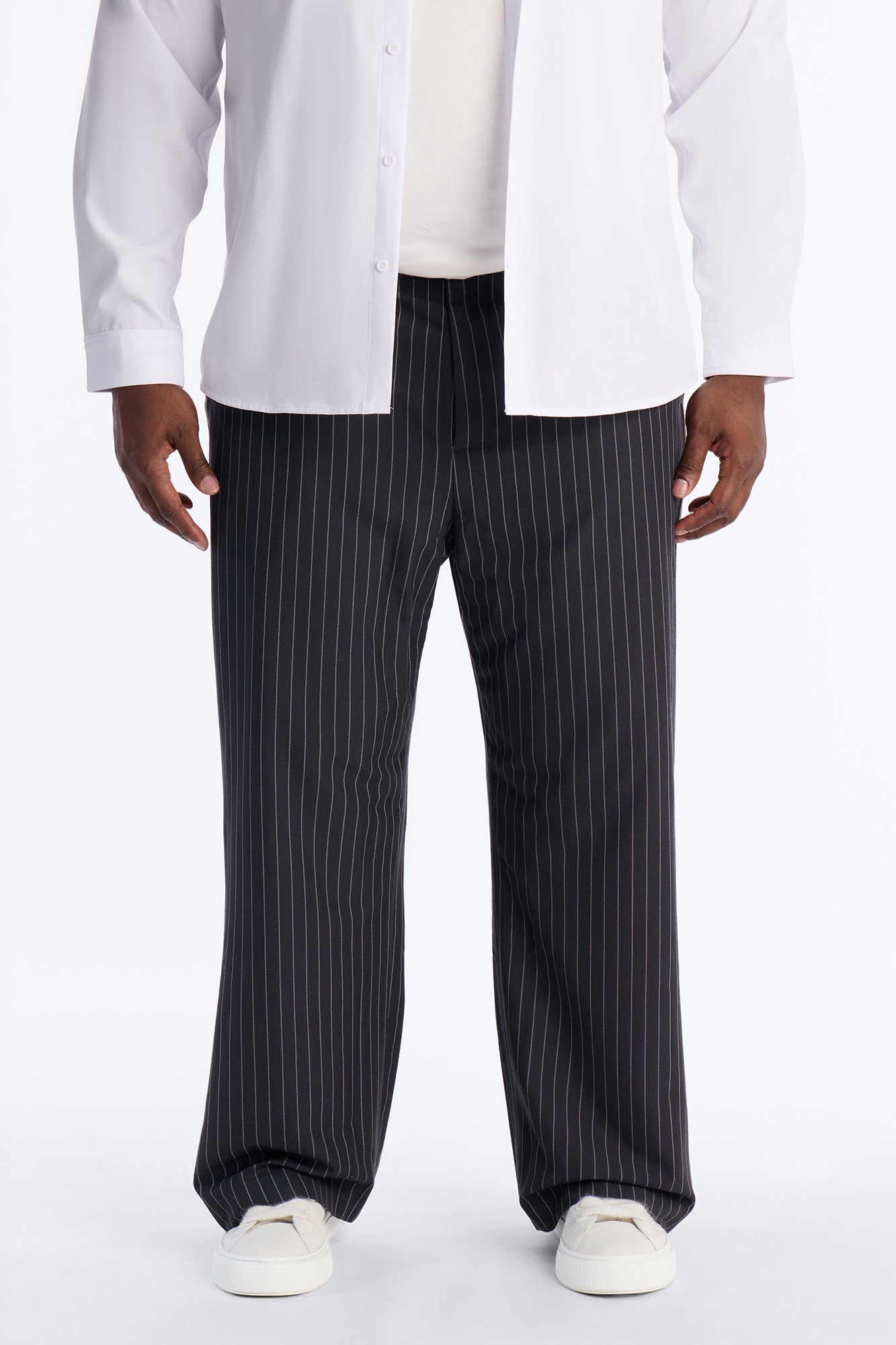 Baggy Elevated Side Stripe Trouser - Black Fashion Nova
